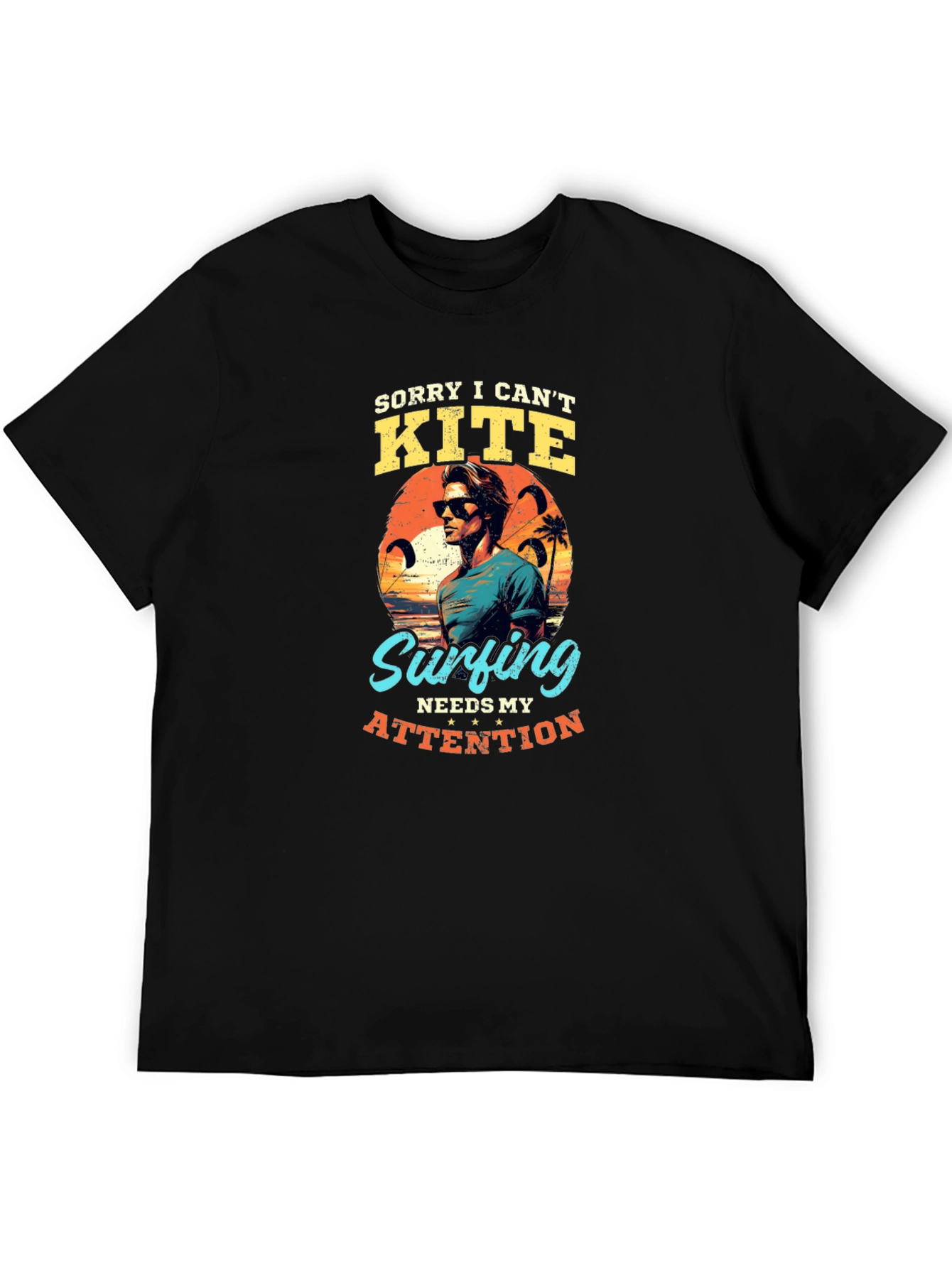 Kite Surfing Graphic Tee - Attention Please!