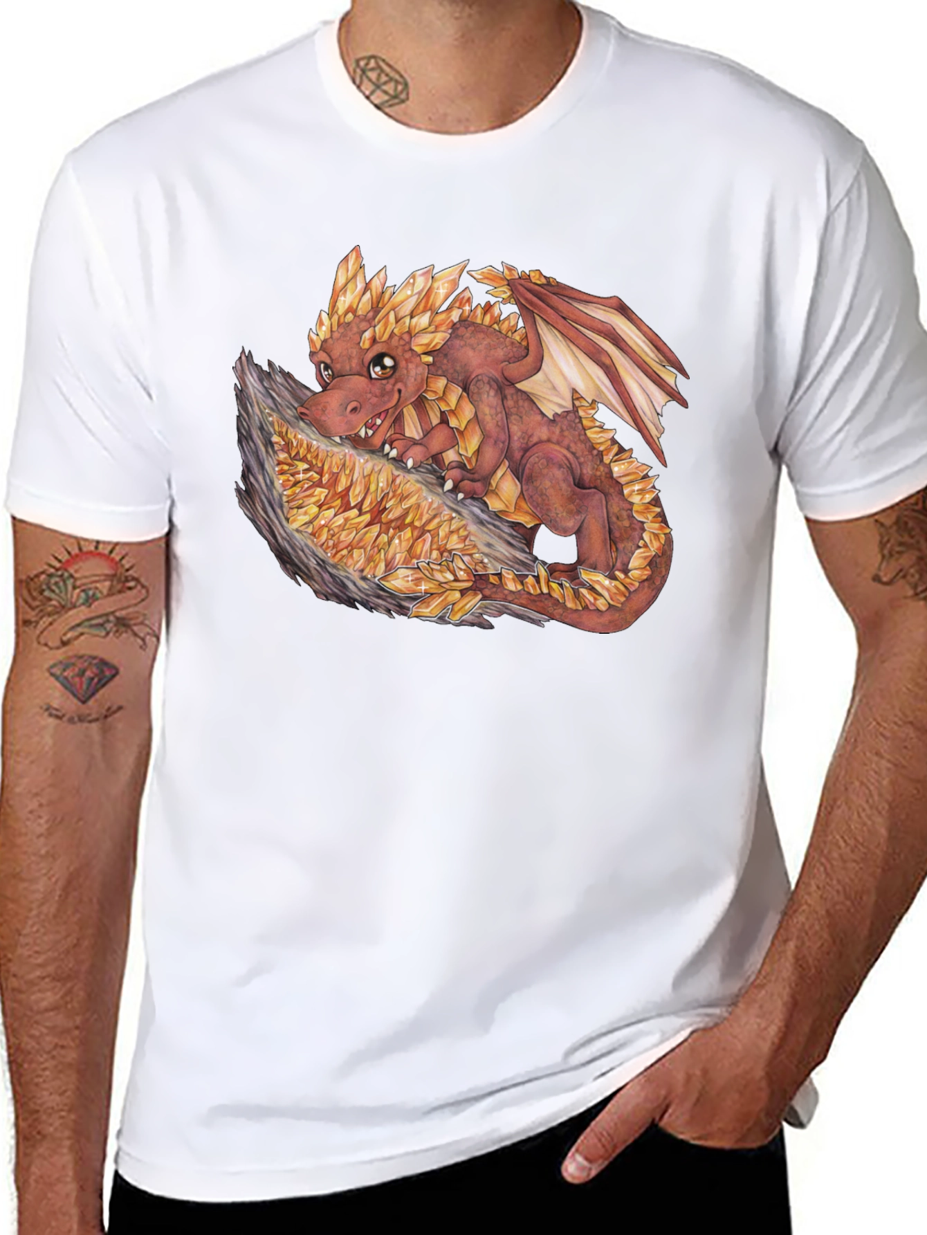 Crystal Dragon T-Shirt - Unique Graphic Tee