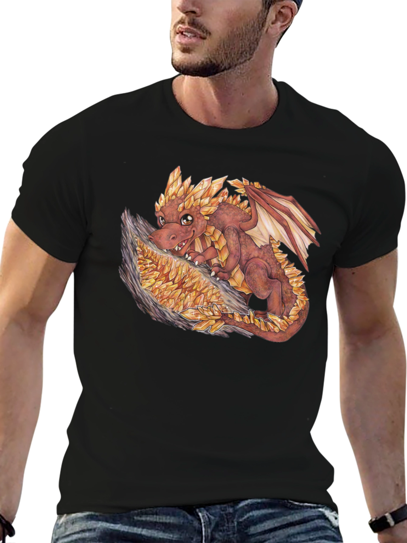 Crystal Dragon T-Shirt - Unique Graphic Tee