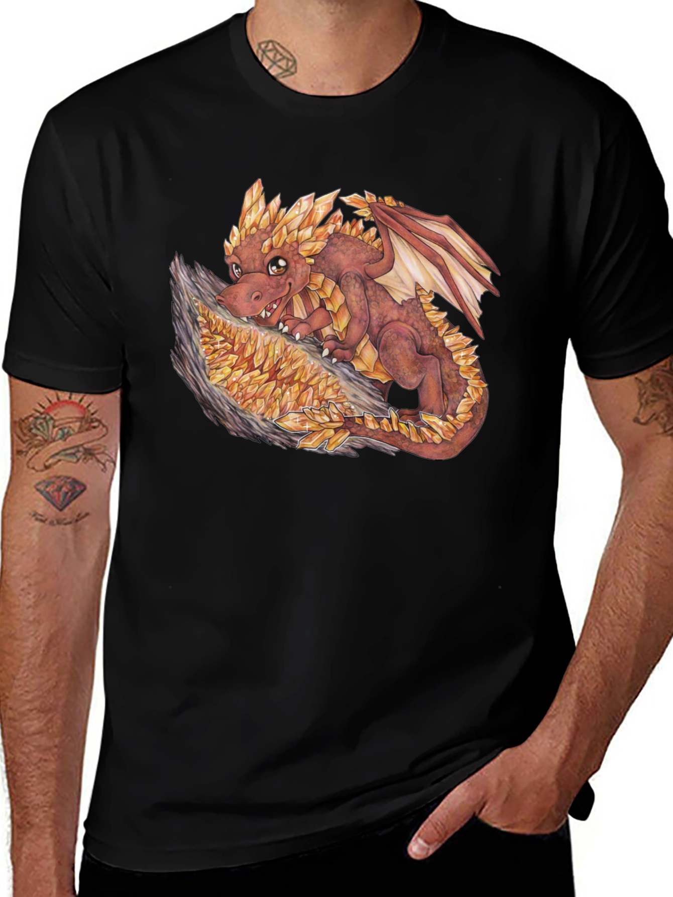 Crystal Dragon T-Shirt - Unique Graphic Tee