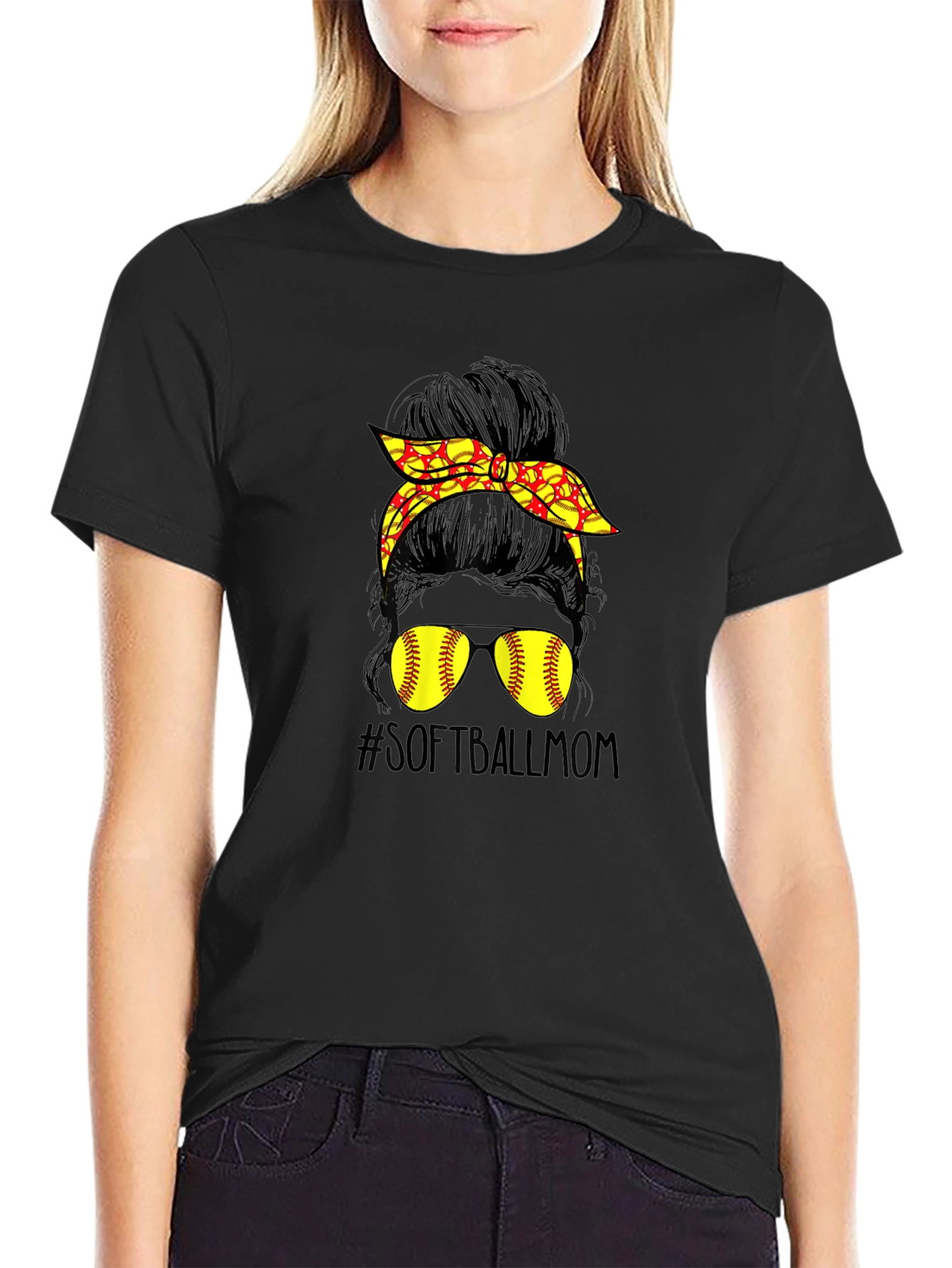 Softball Mom Graphic T-Shirt
