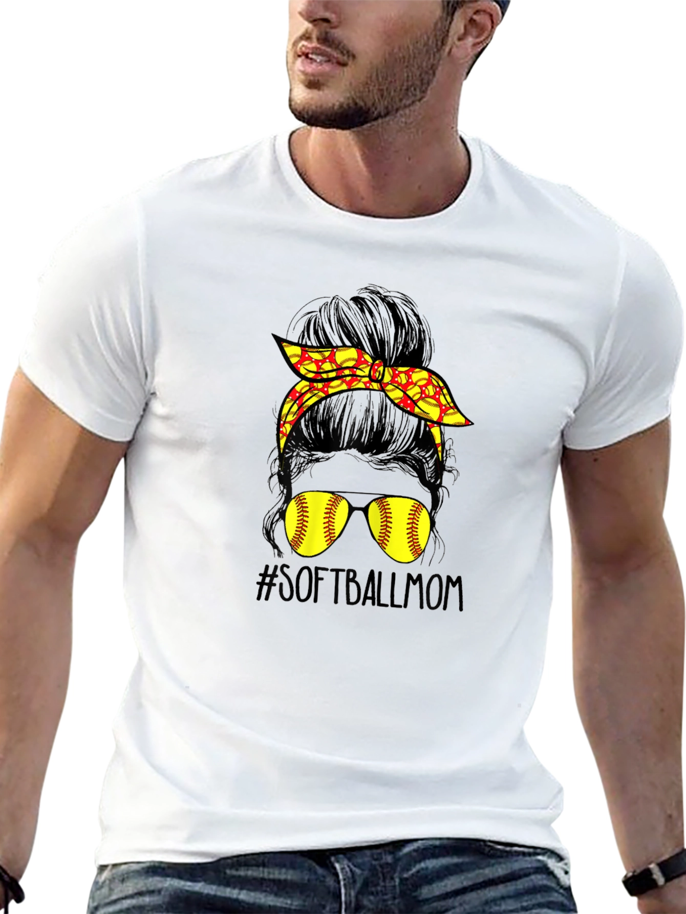 Softball Mom Graphic T-Shirt