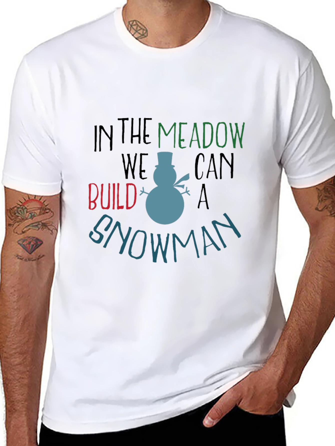 Winter Fun Graphic Tee: Snowman Build
