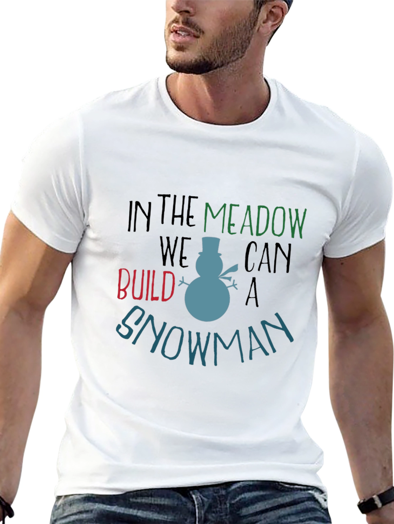 Winter Fun Graphic Tee: Snowman Build