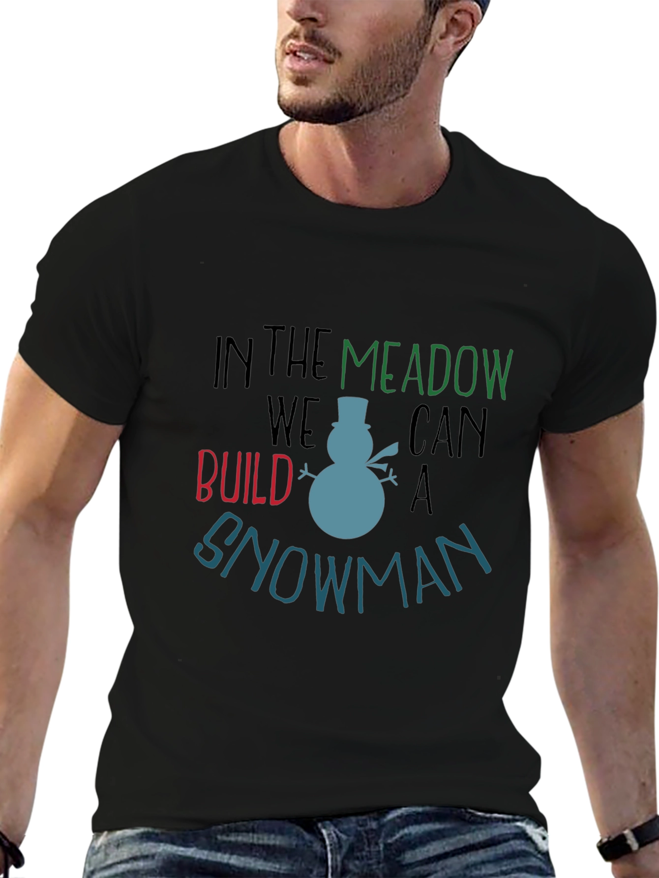 Winter Fun Graphic Tee: Snowman Build