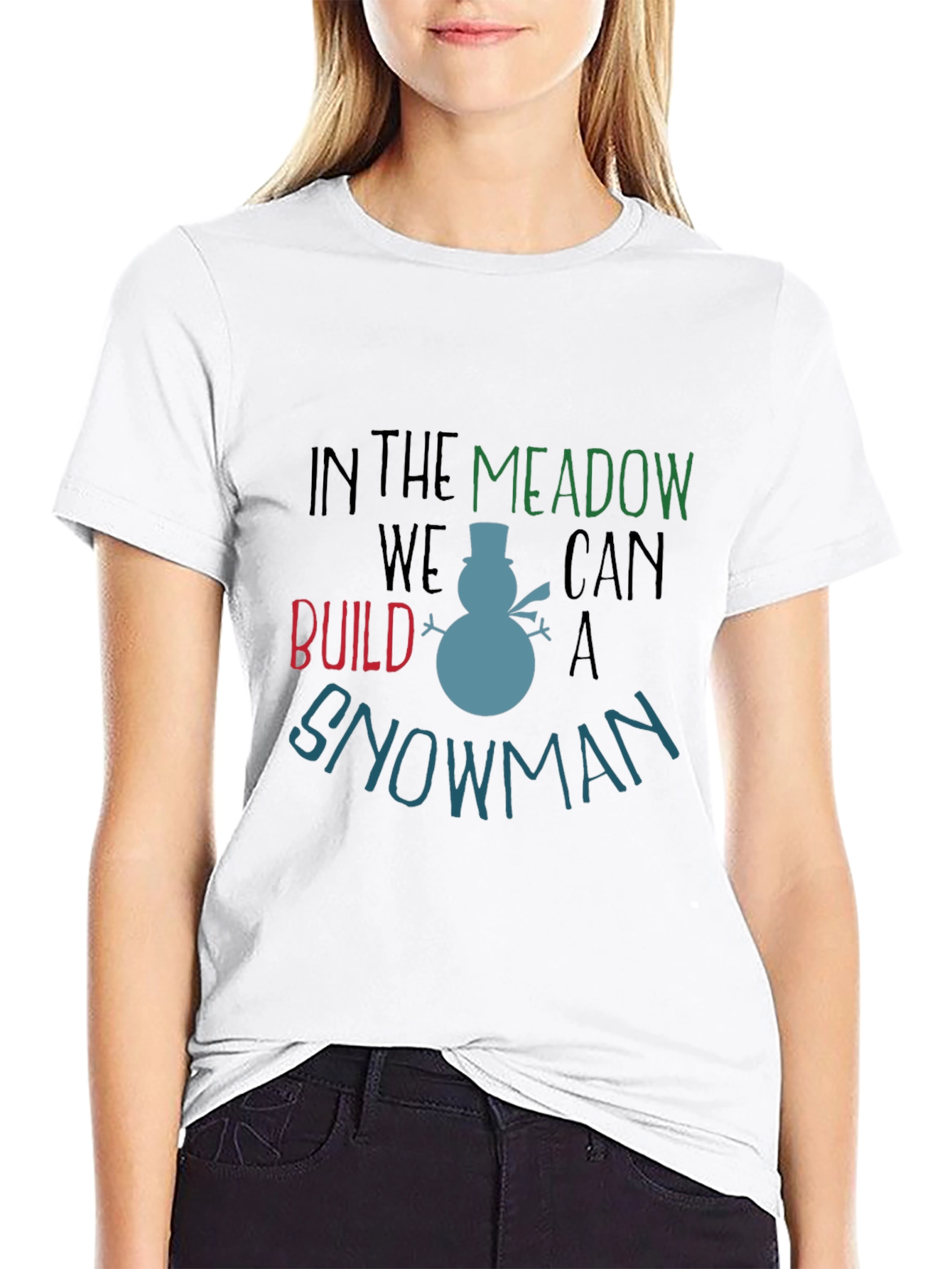 Winter Fun Graphic Tee: Snowman Build