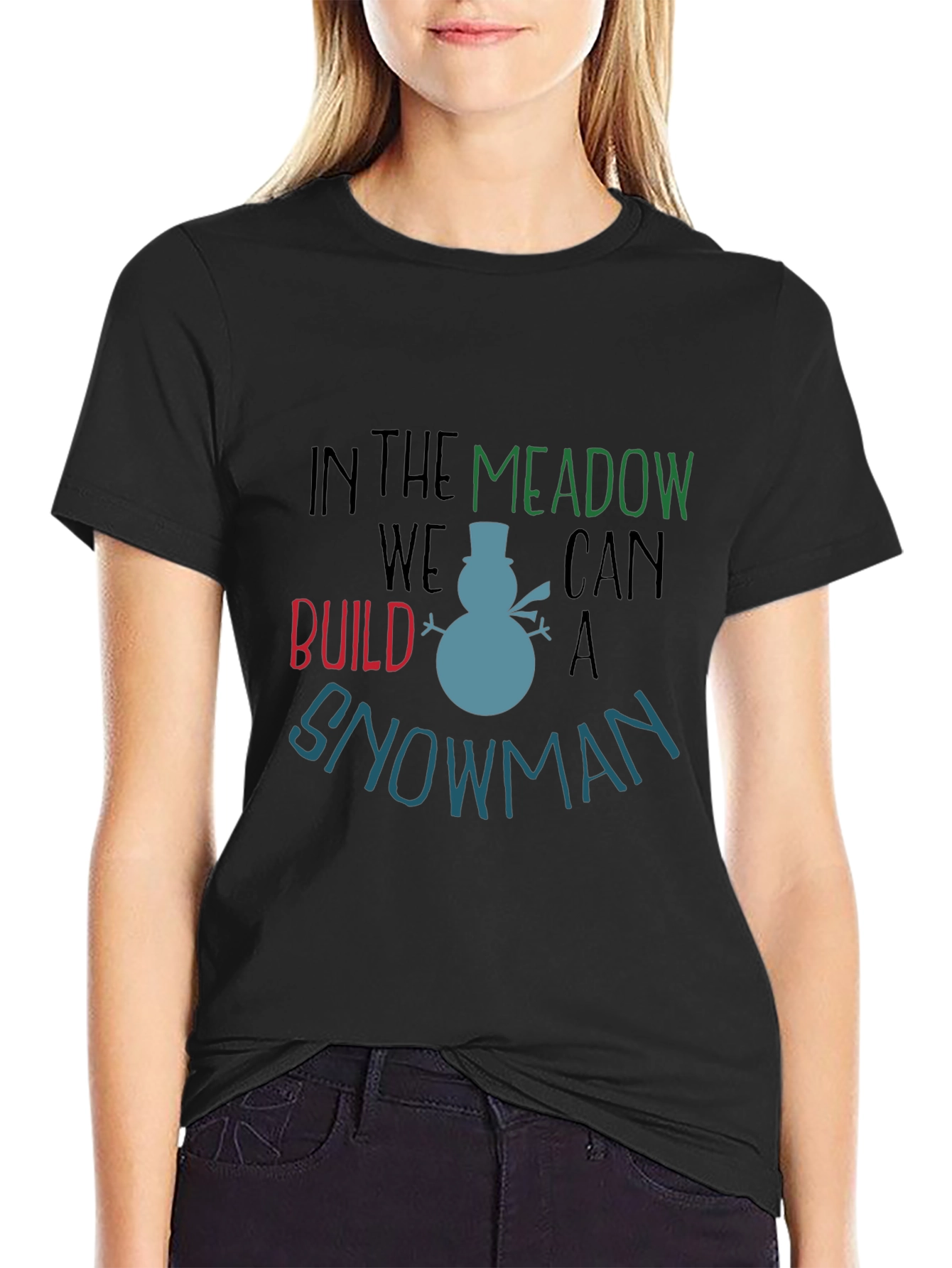 Winter Fun Graphic Tee: Snowman Build