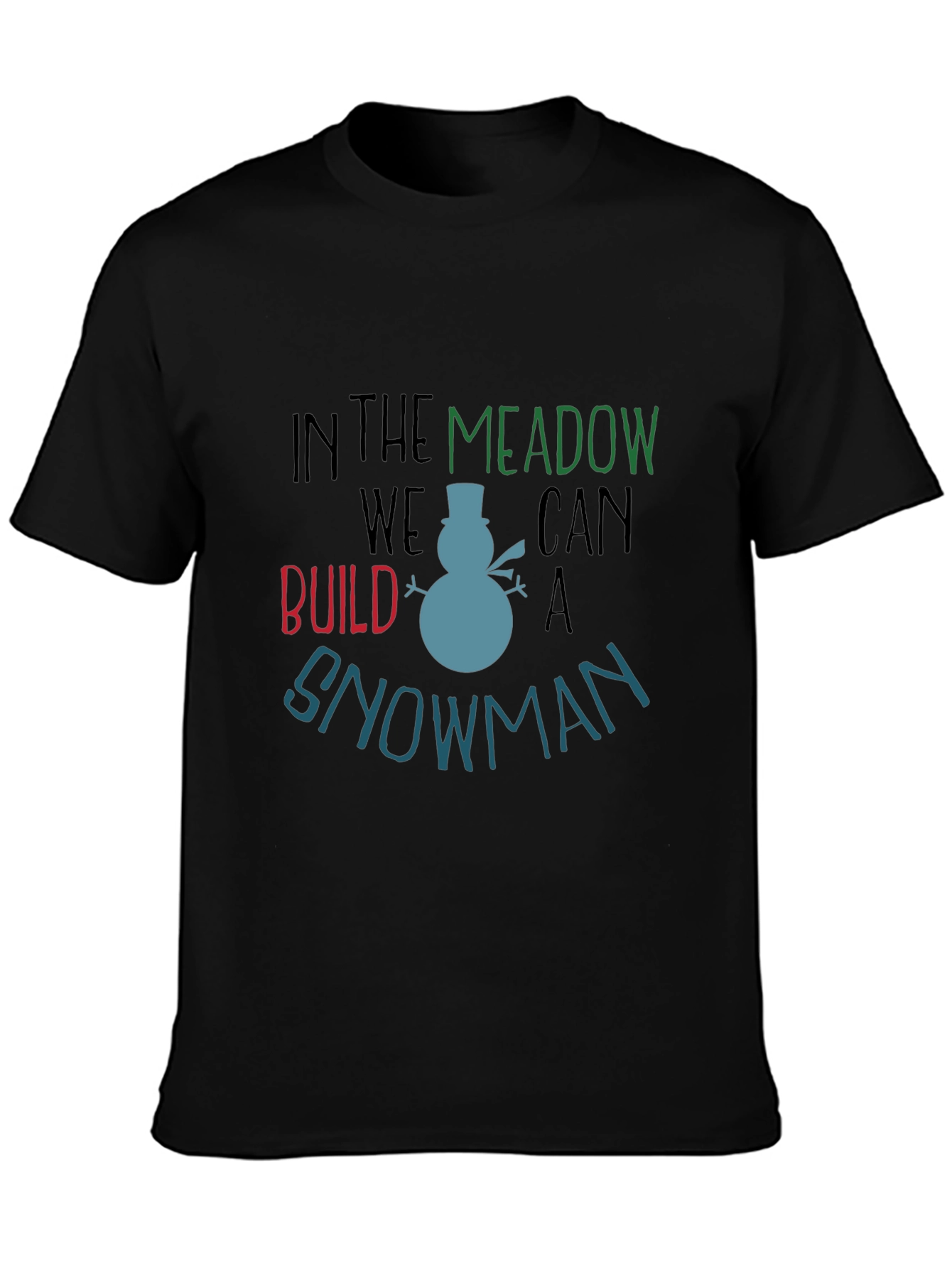 Winter Fun Graphic Tee: Snowman Build