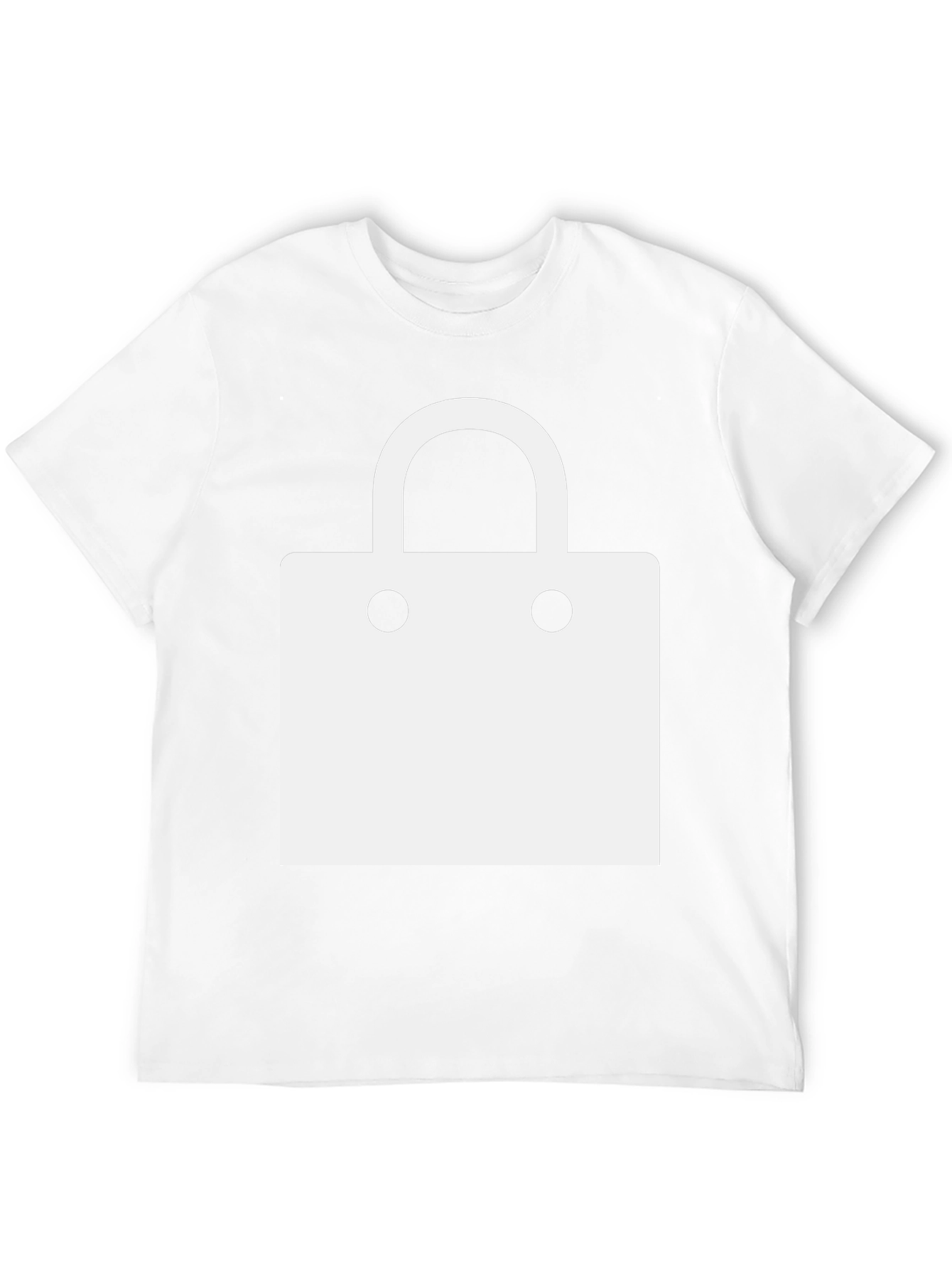 Modern Black T-Shirt with Shopping Bag Design