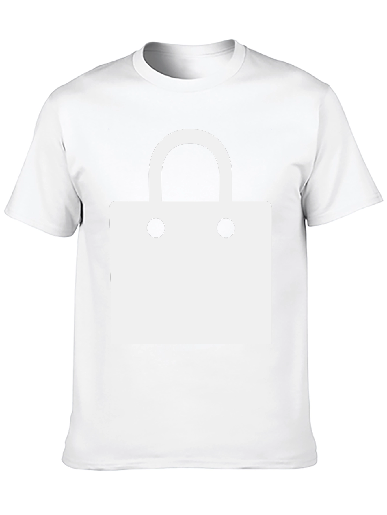 Modern Black T-Shirt with Shopping Bag Design