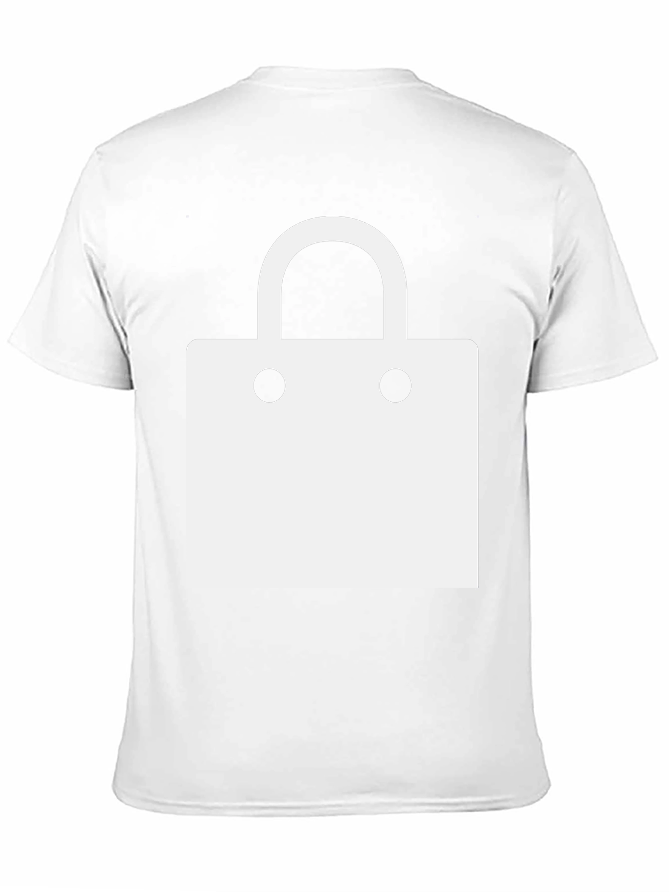Modern Black T-Shirt with Shopping Bag Design