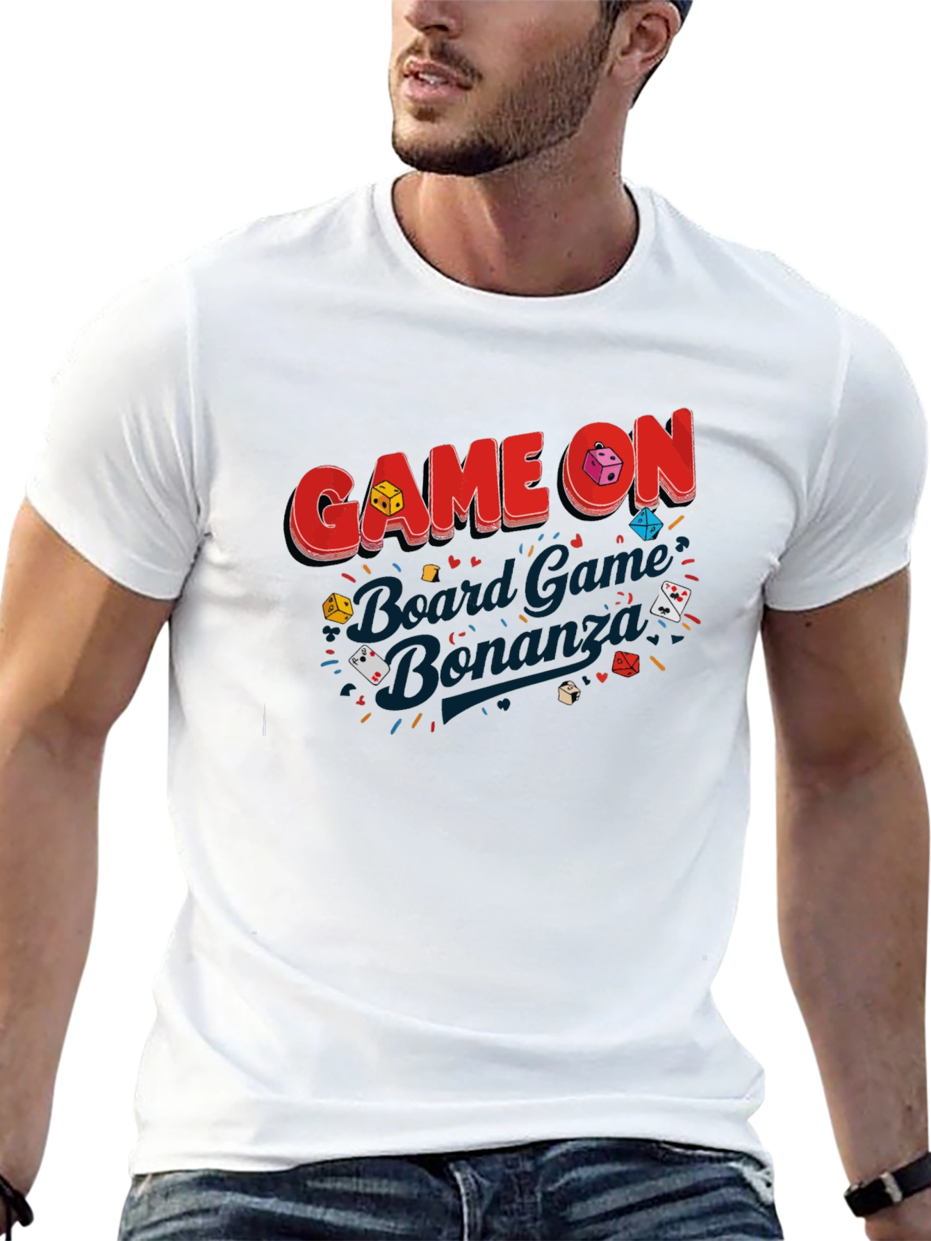 Game On Board Game Bonanza Black T-Shirt