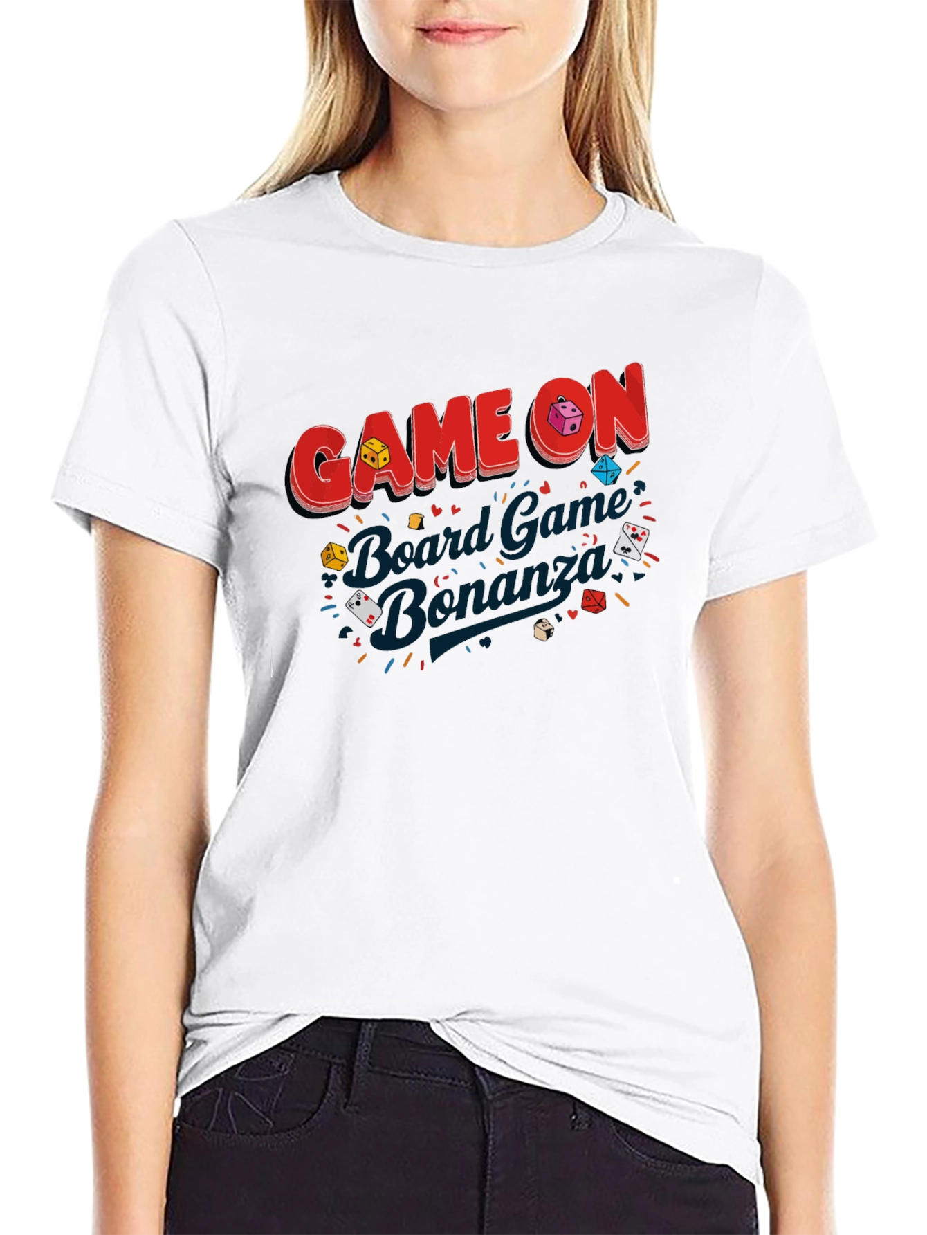 Game On Board Game Bonanza Black T-Shirt