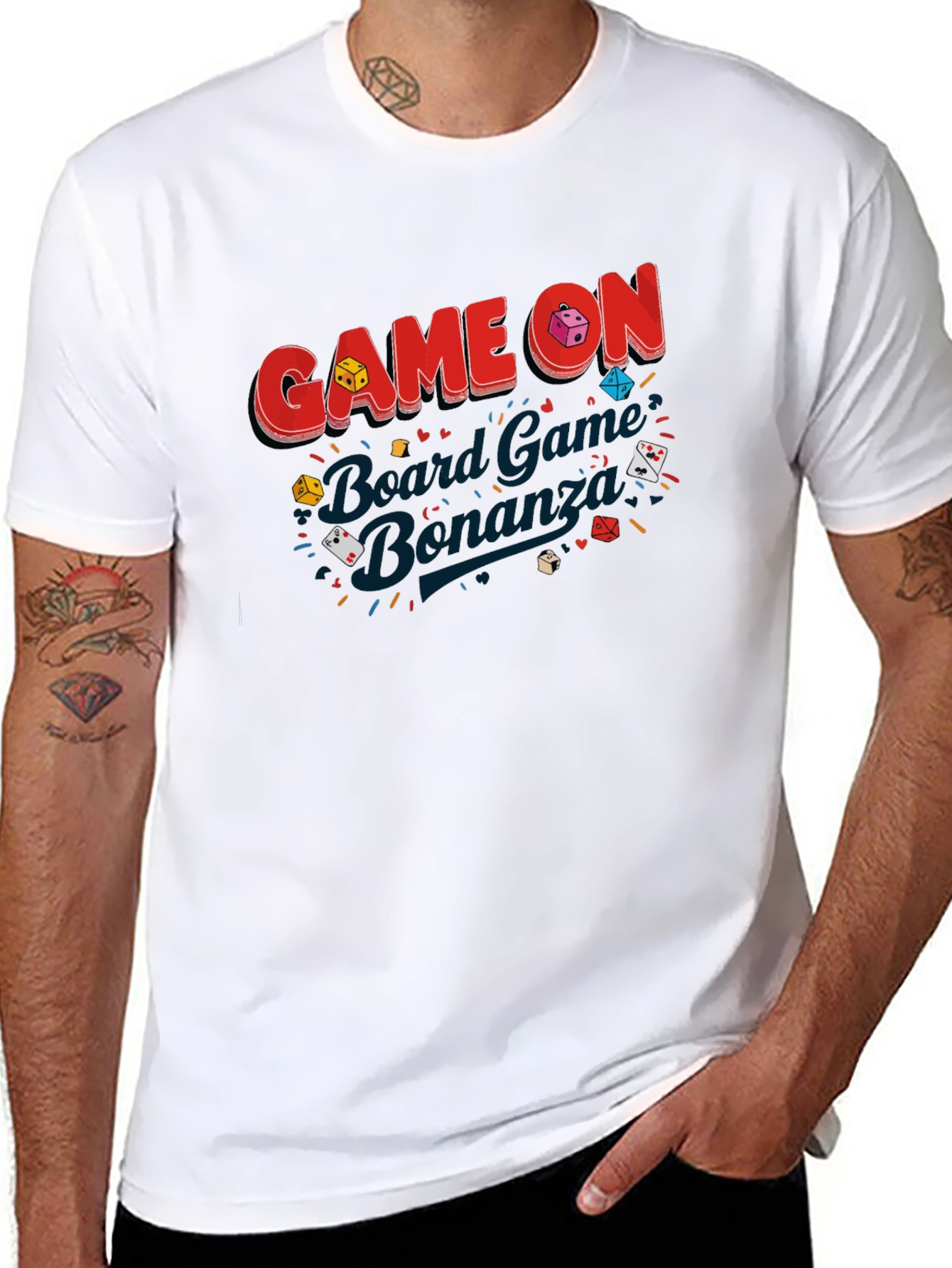 Game On Board Game Bonanza Black T-Shirt