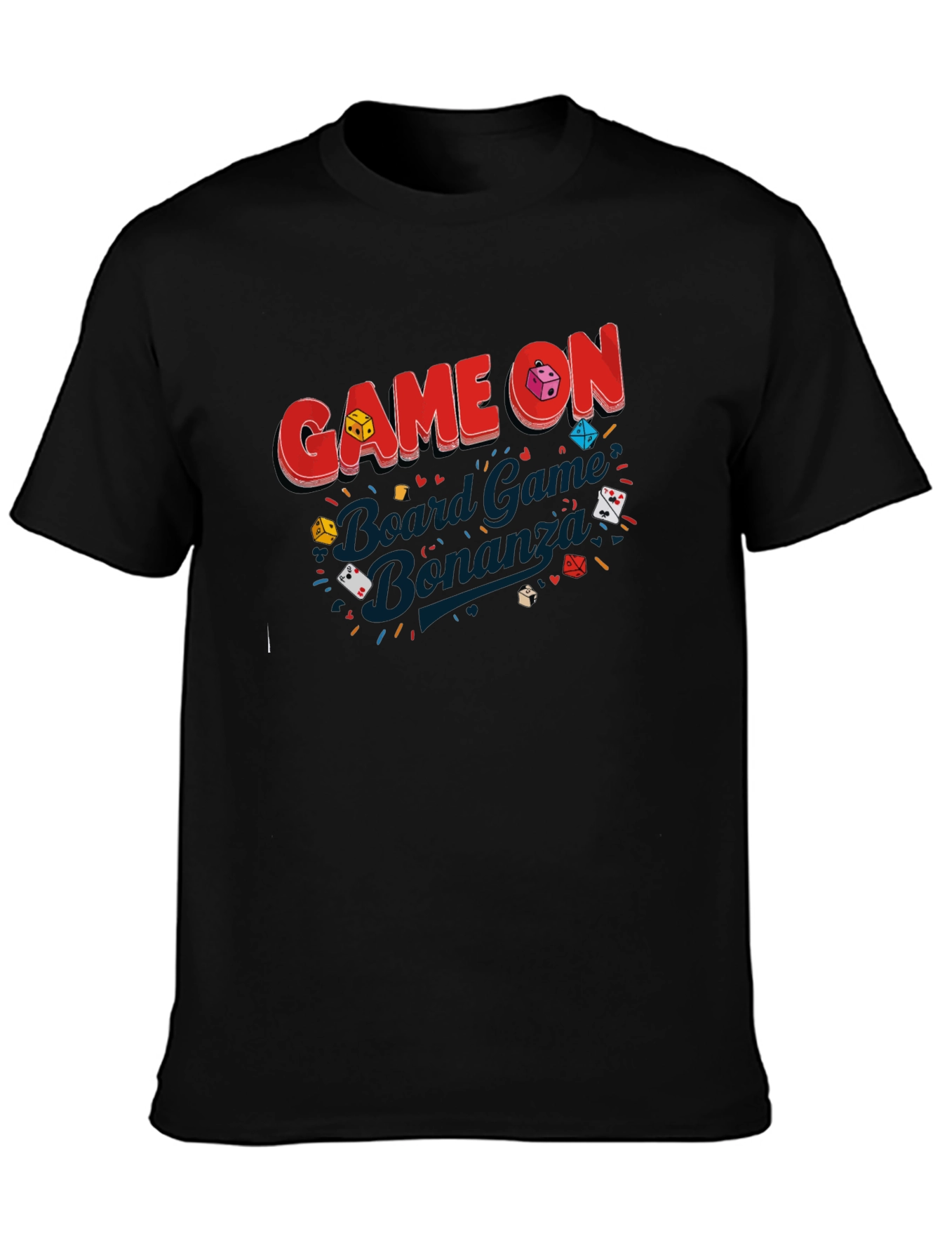 Game On Board Game Bonanza Black T-Shirt