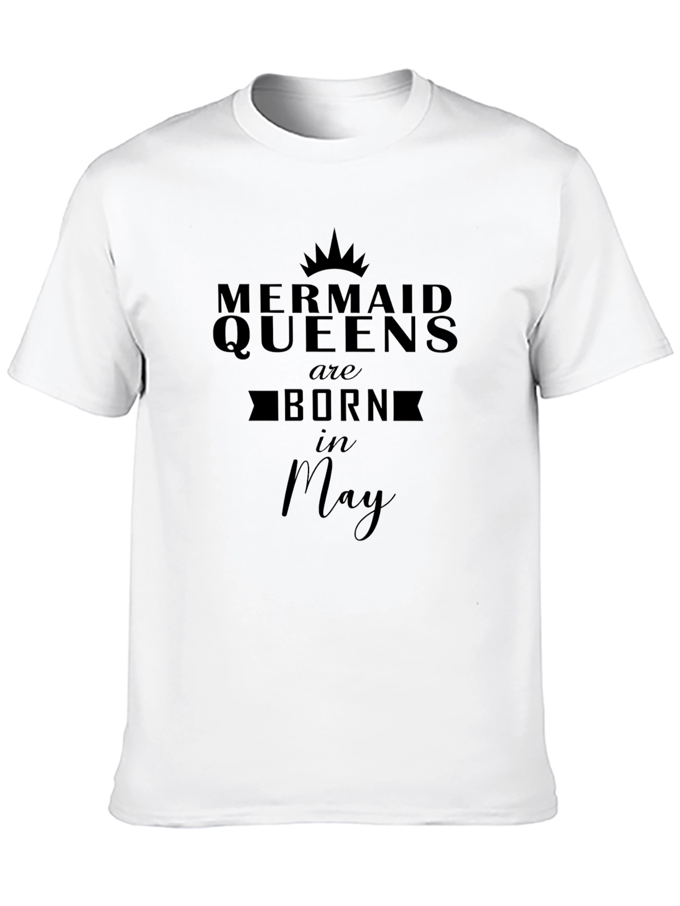Mermaid Queens Born in May Black T-Shirt
