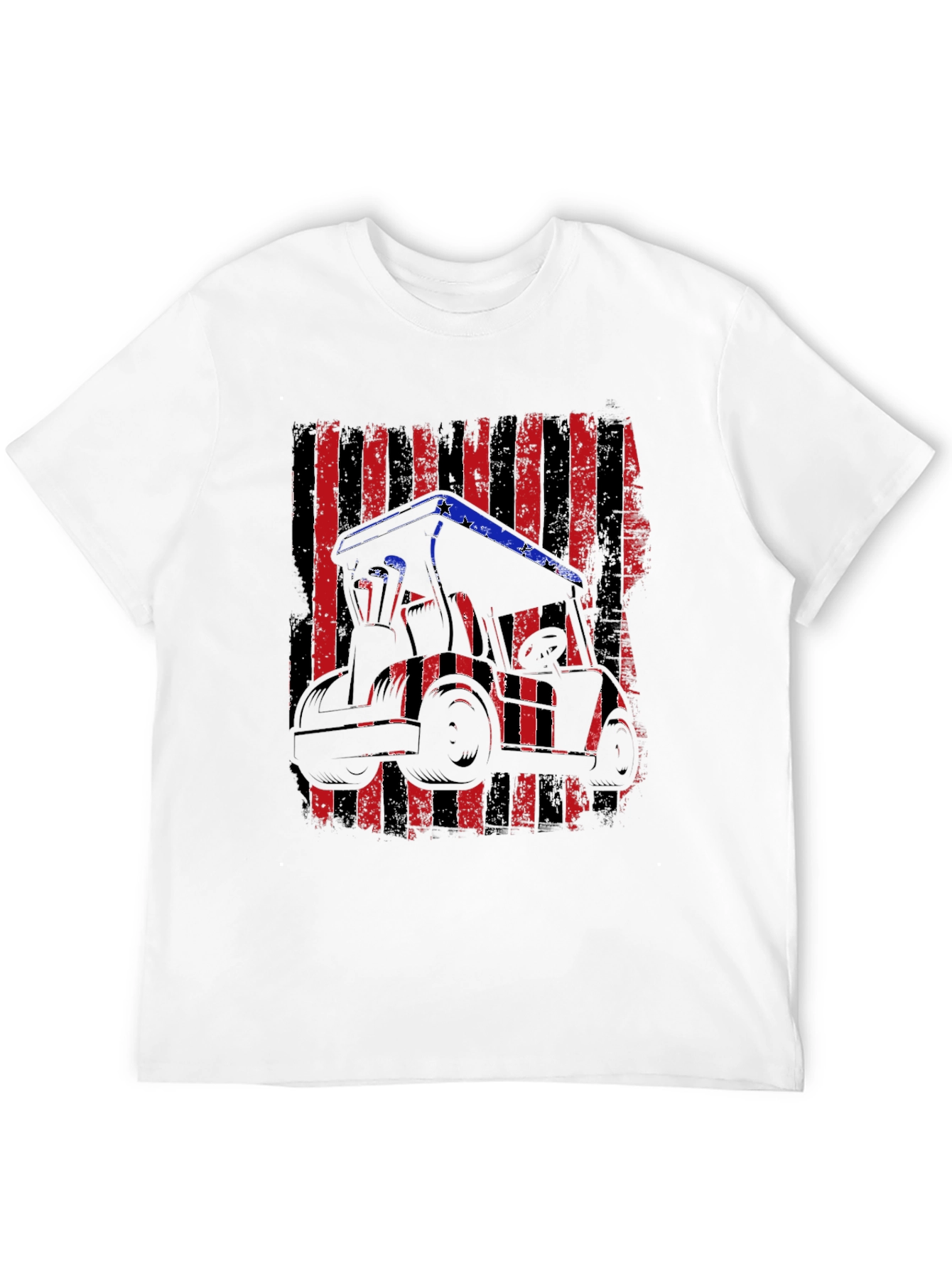 American Flag Golf Cart T-Shirt