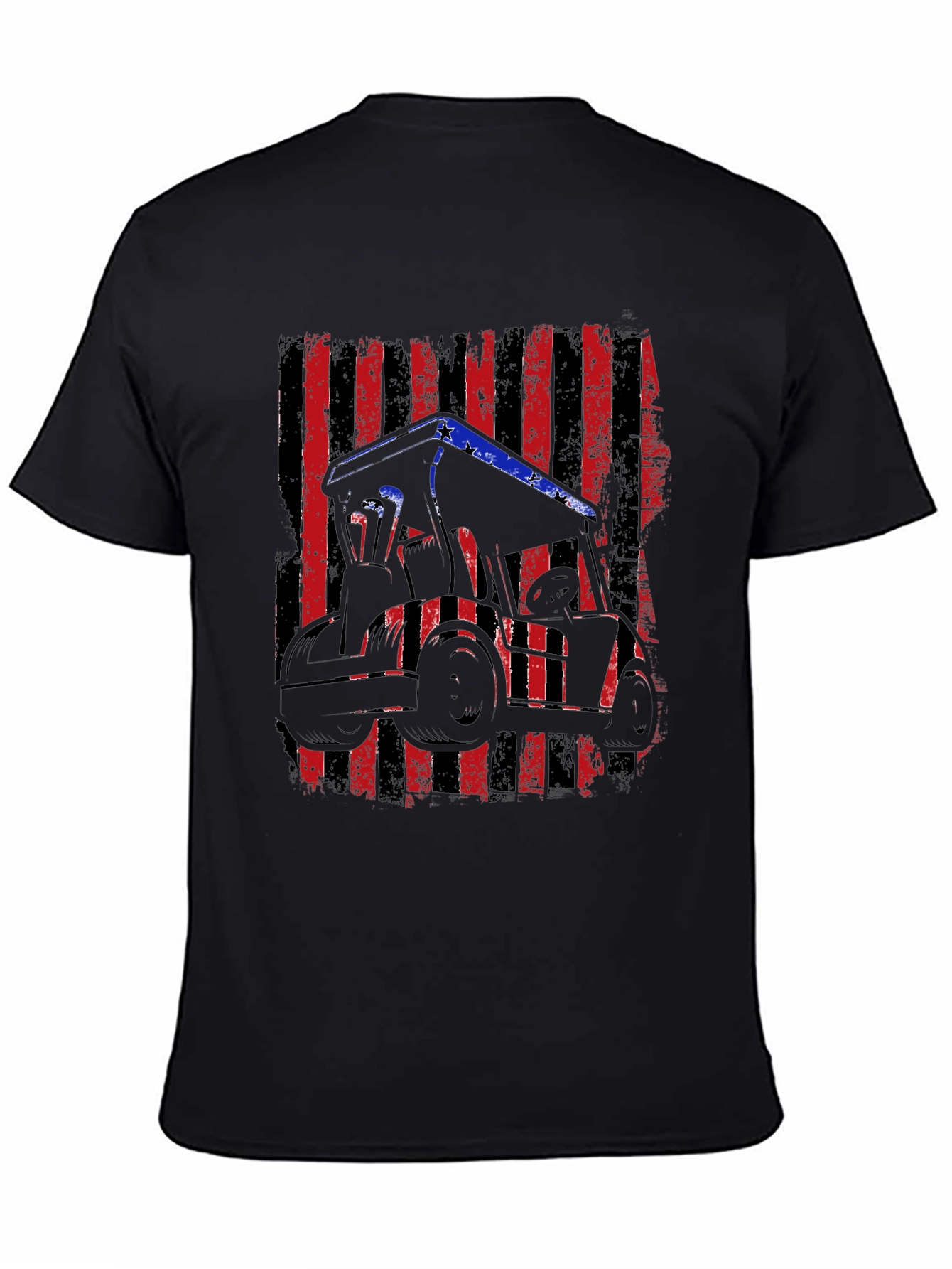 American Flag Golf Cart T-Shirt