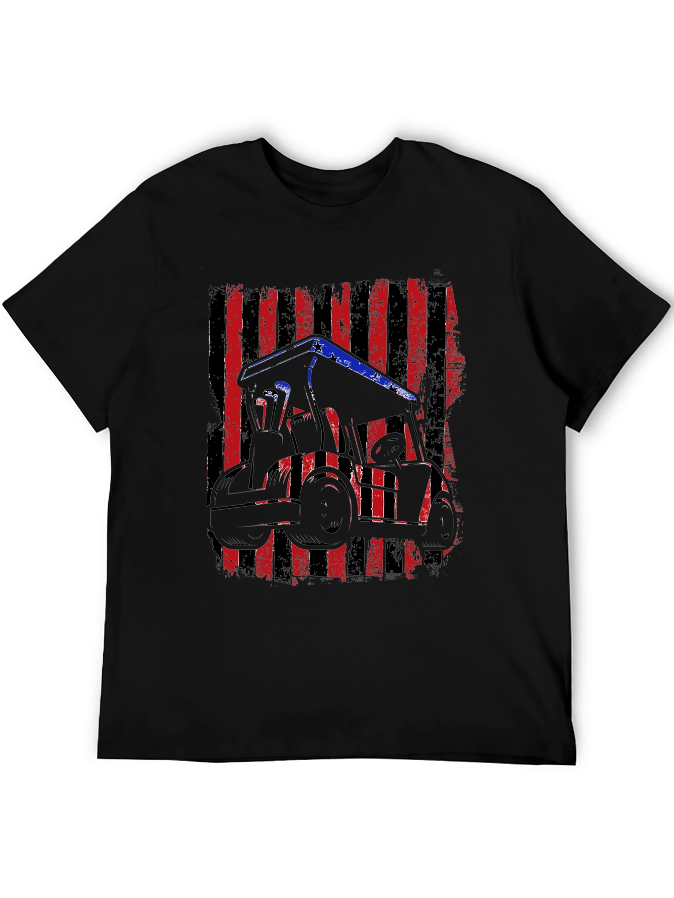 American Flag Golf Cart T-Shirt