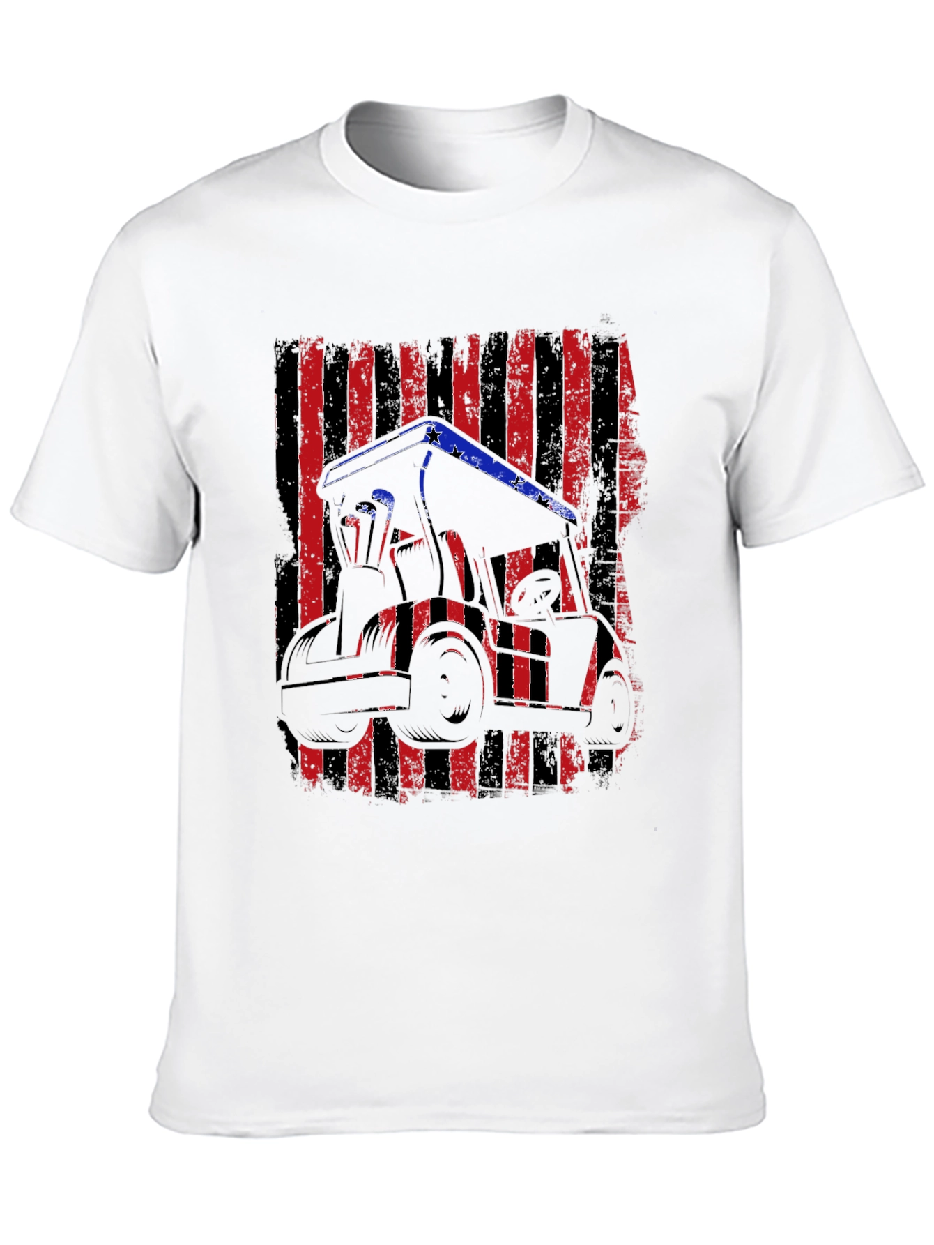 American Flag Golf Cart T-Shirt