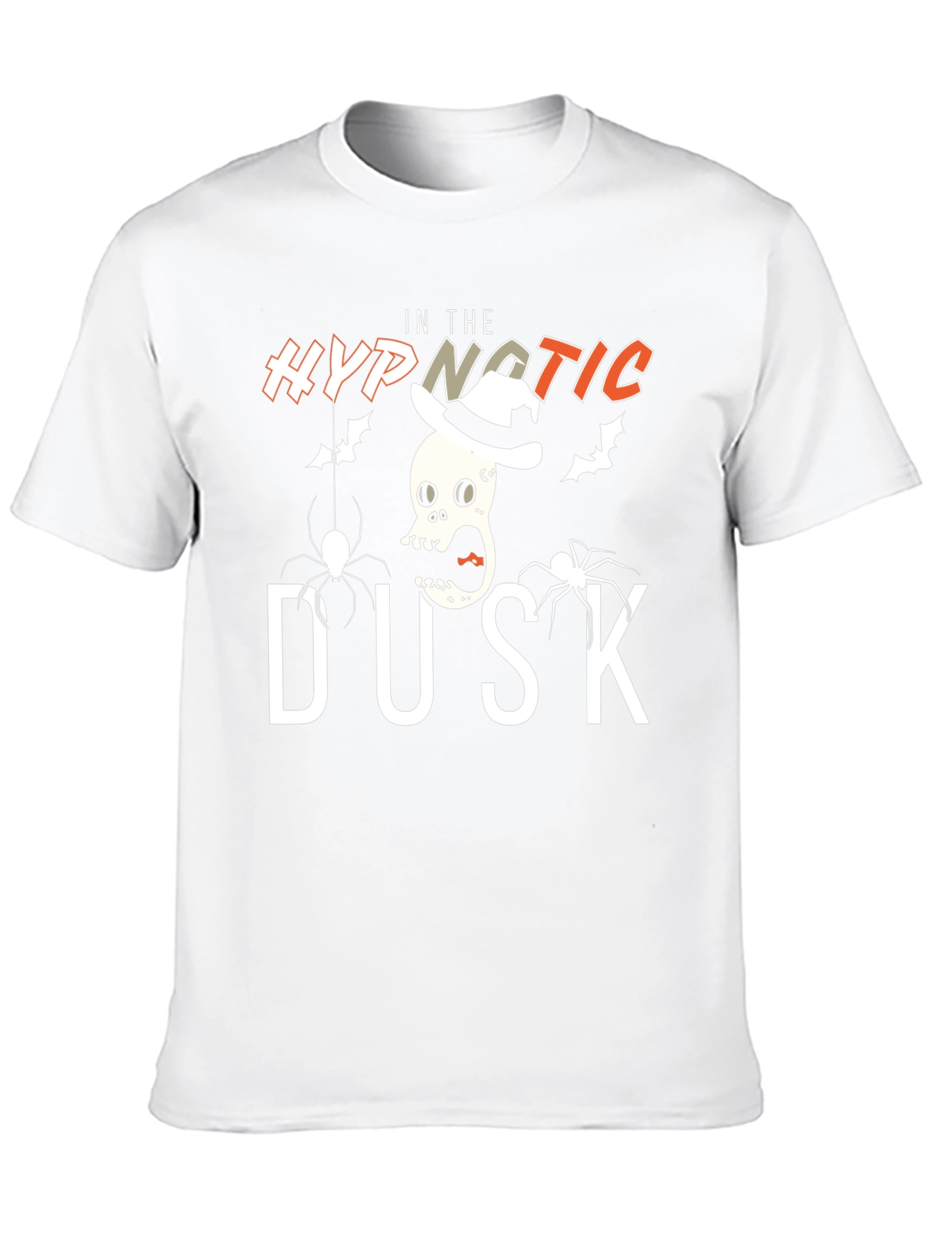 Hypnotic Dusk Halloween T-Shirt - Skull & Spiders