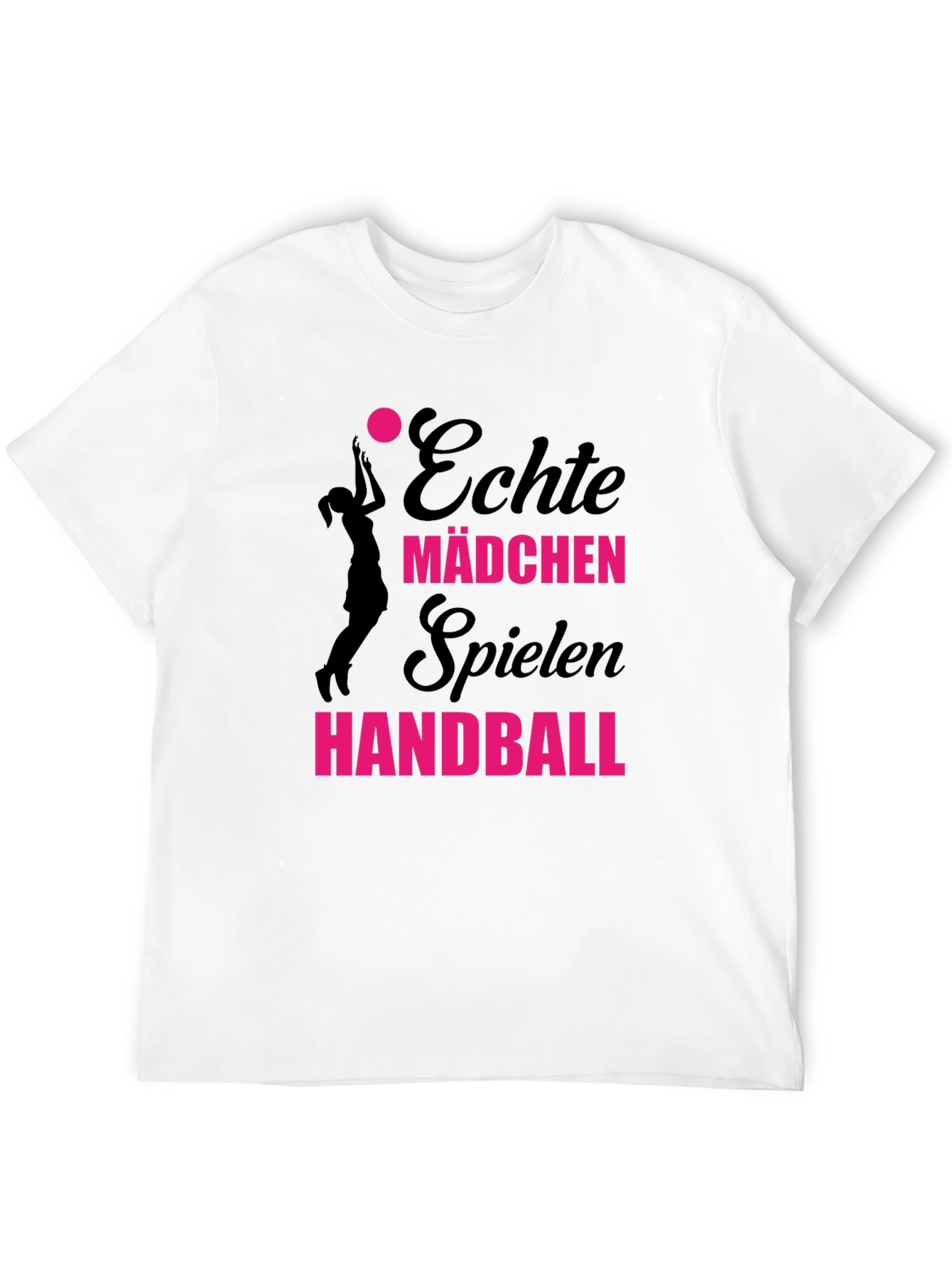 Echte Mädchen Spielen Handball T-Shirt