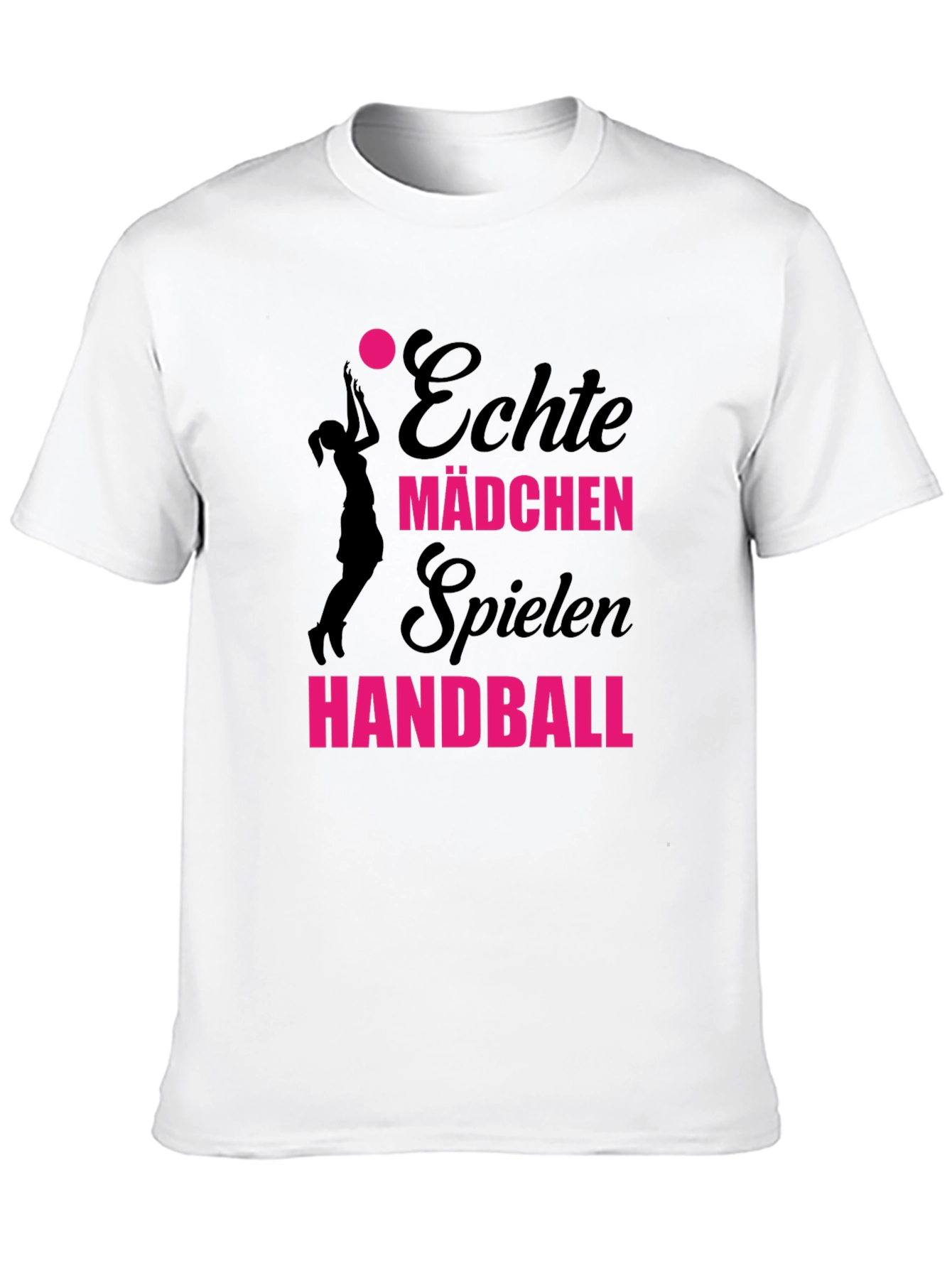 Echte Mädchen Spielen Handball T-Shirt