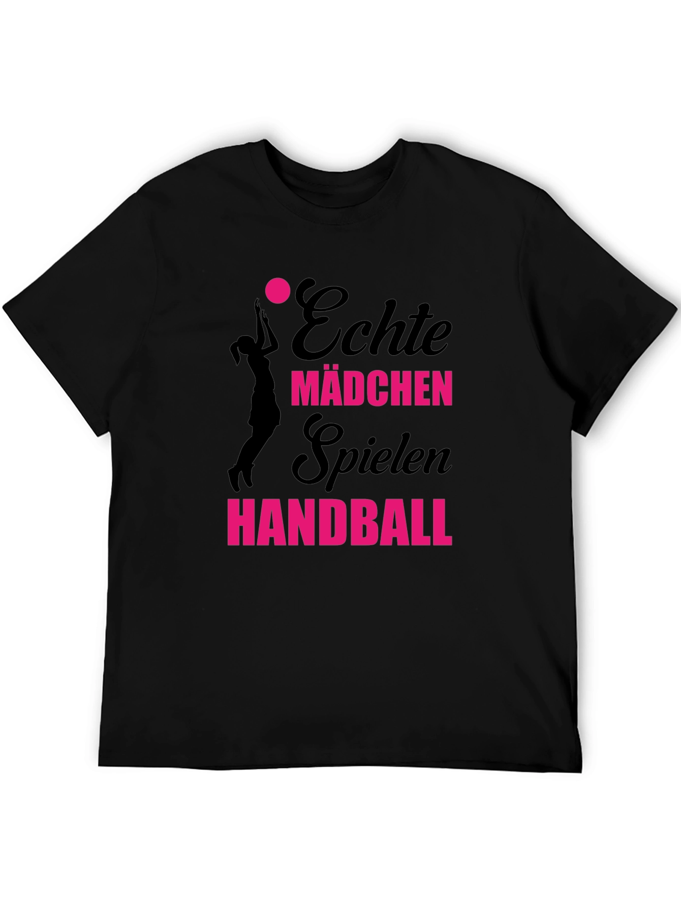 Echte Mädchen Spielen Handball T-Shirt