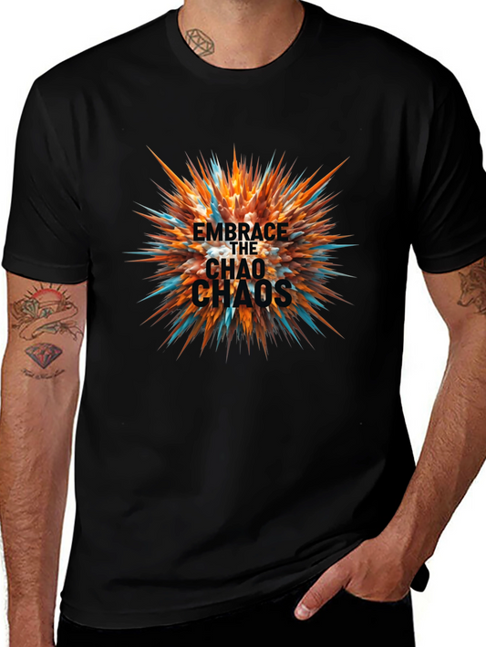 Embrace the Chaos Black Graphic Tee