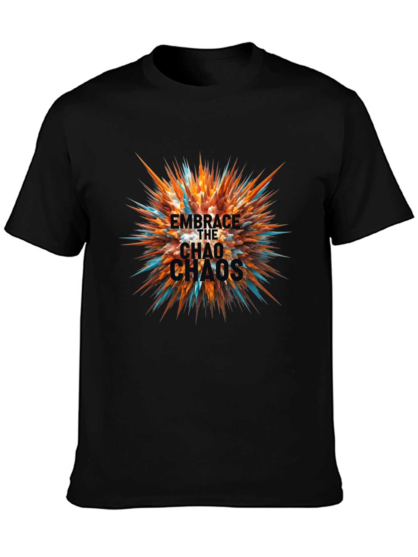 Embrace the Chaos Black Graphic Tee