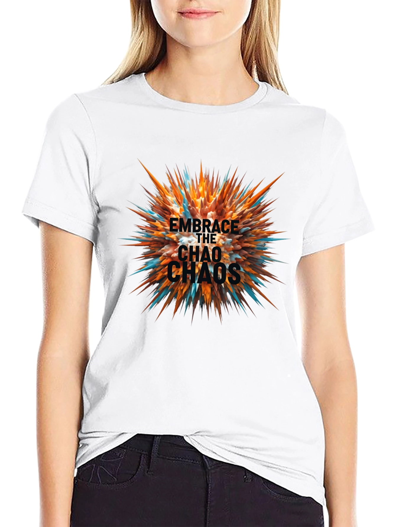 Embrace the Chaos Black Graphic Tee