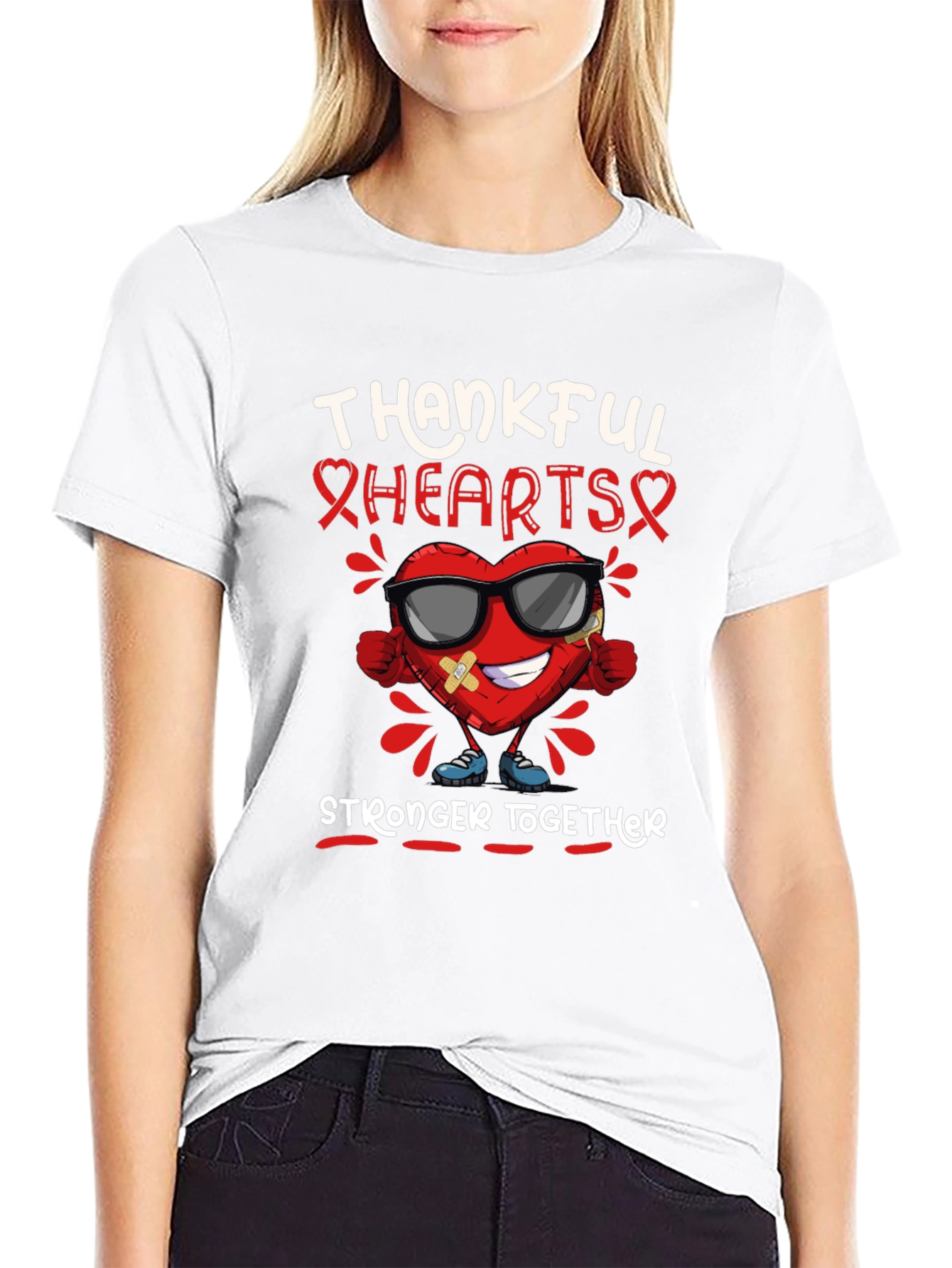 Thankful Hearts Stronger Together T-Shirt
