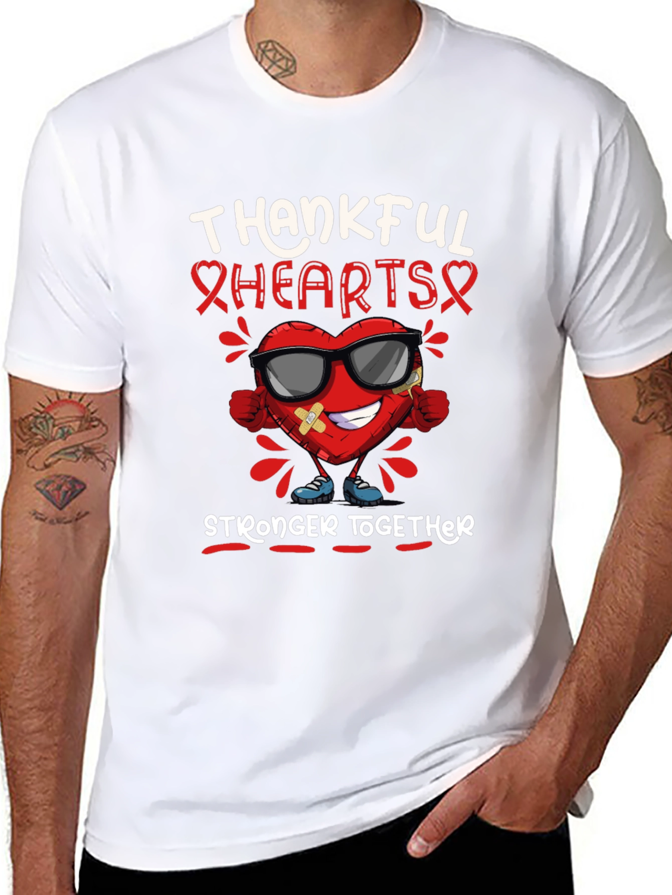 Thankful Hearts Stronger Together T-Shirt