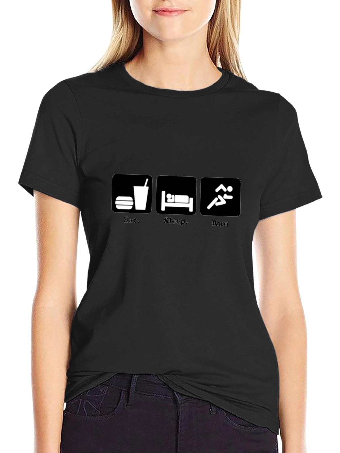 Eat Sleep Run T-Shirt - Gym Fitness Sportswear