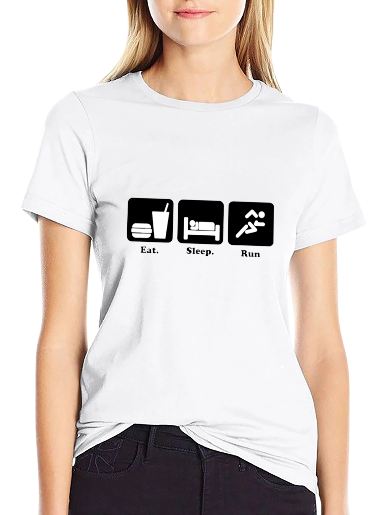 Eat Sleep Run T-Shirt - Gym Fitness Sportswear