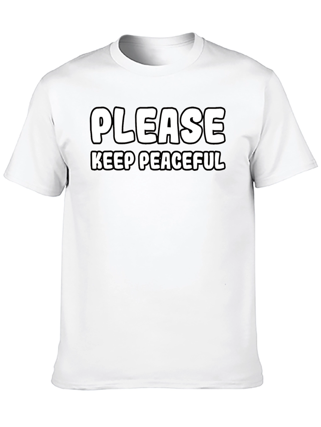 Please Keep Peaceful Black T-Shirt