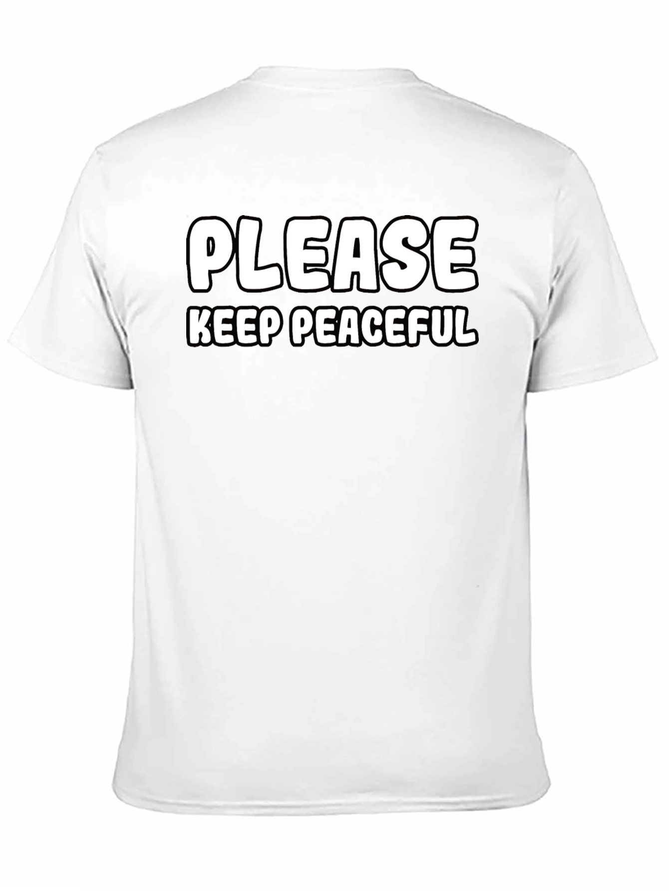 Please Keep Peaceful Black T-Shirt