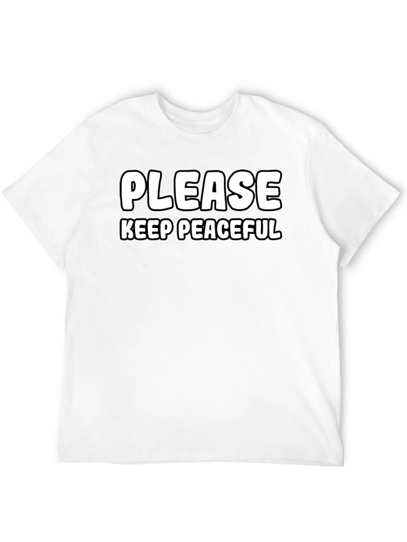 Please Keep Peaceful Black T-Shirt