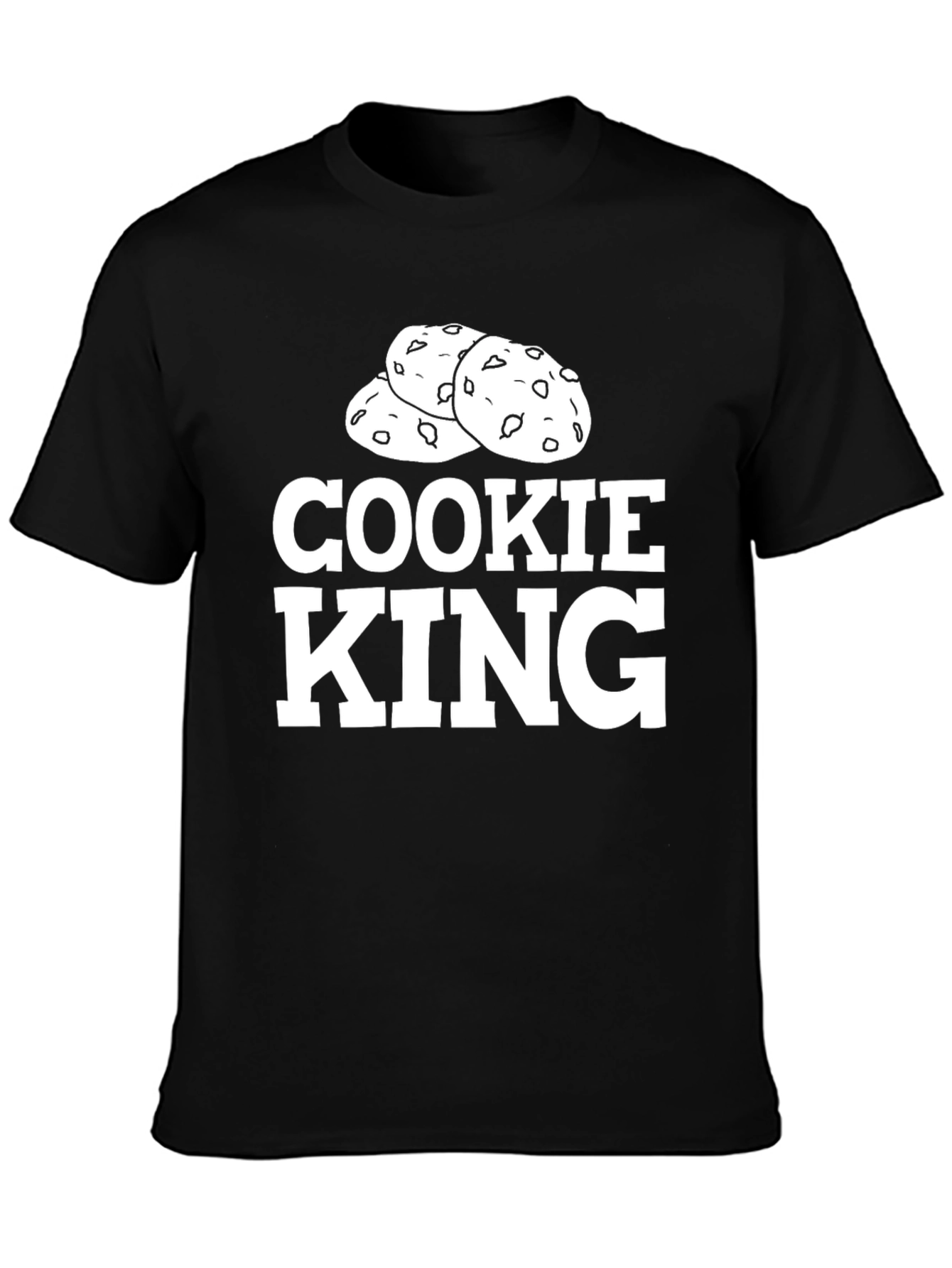 Cookie King Black T-Shirt | Funny Foodie Tee