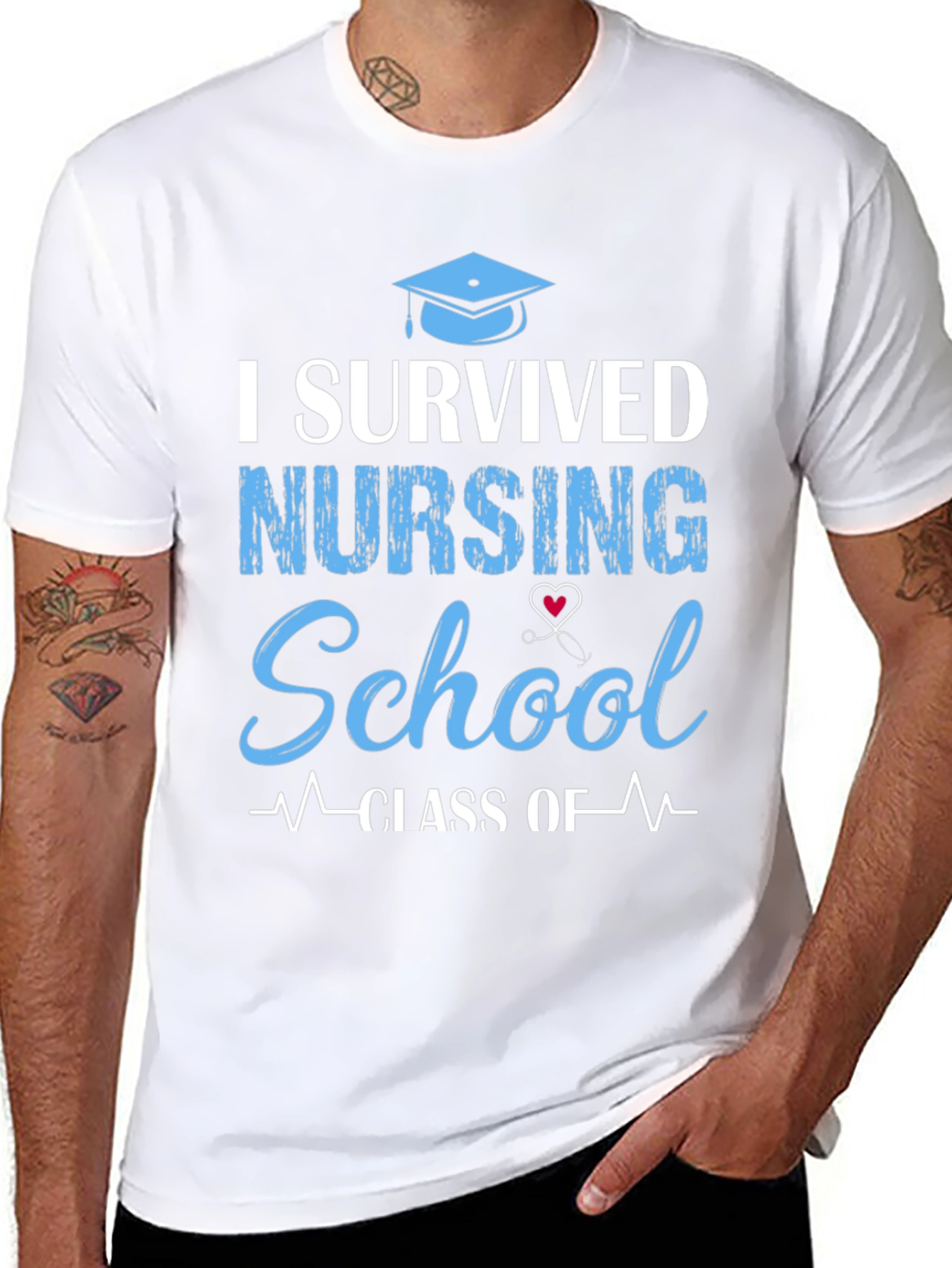 I Survived Nursing School T-Shirt Graduation Gift