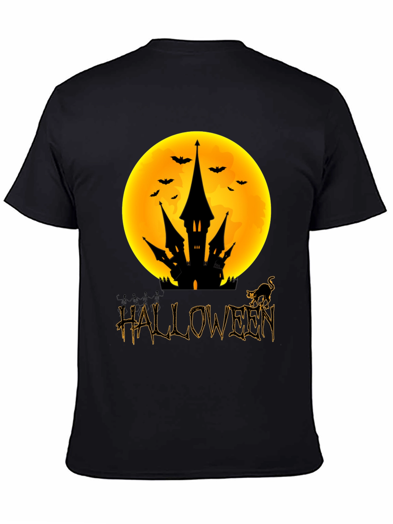 Halloween Castle Moon Graphic Tee