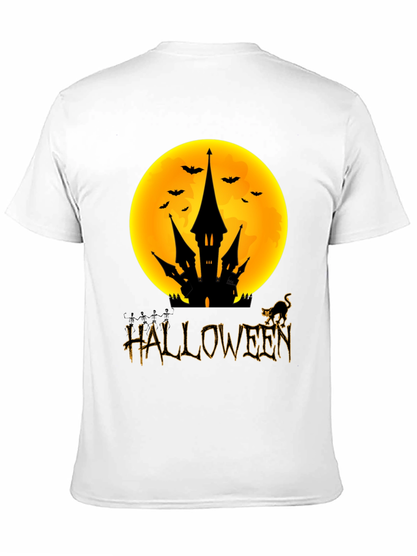 Halloween Castle Moon Graphic Tee