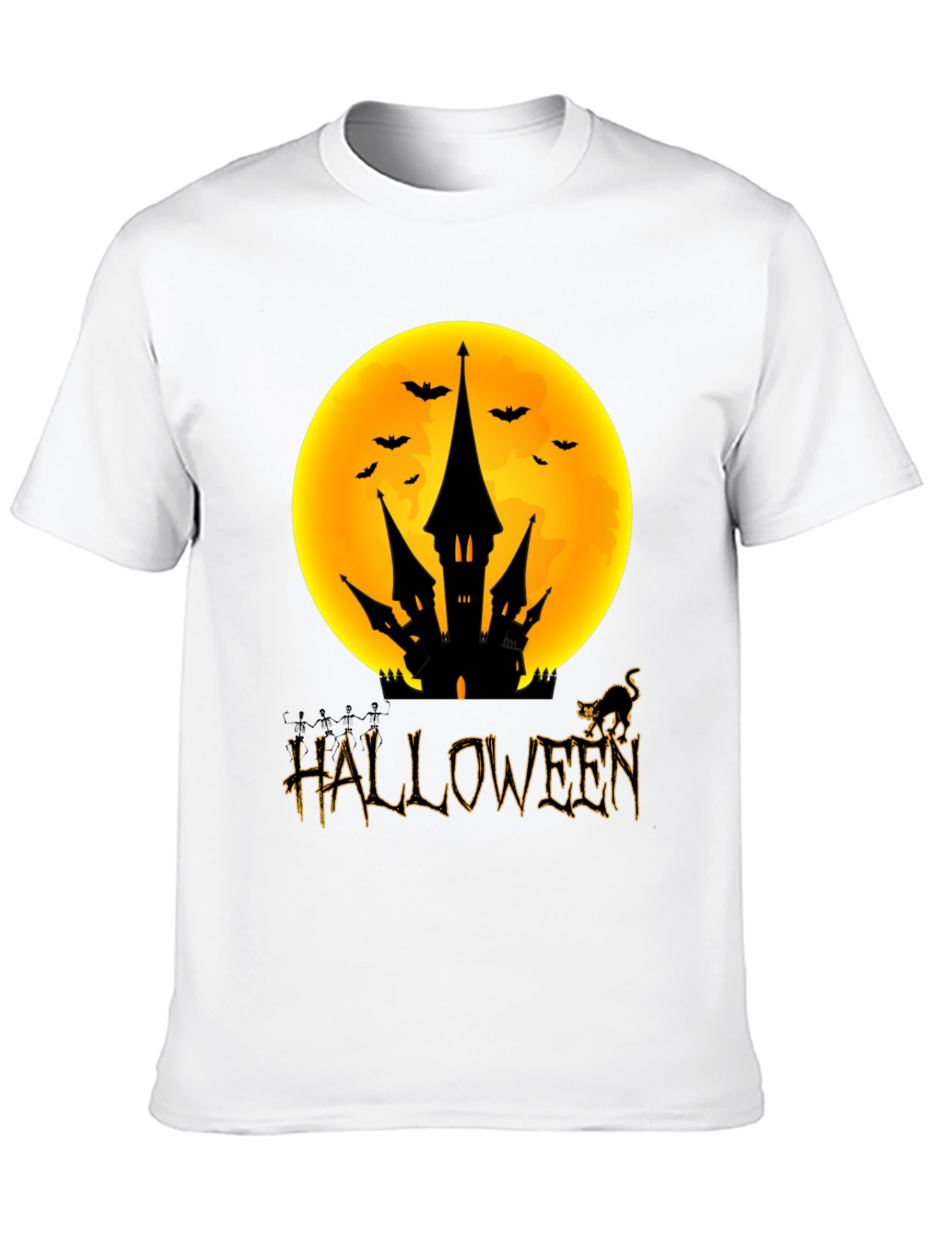 Halloween Castle Moon Graphic Tee