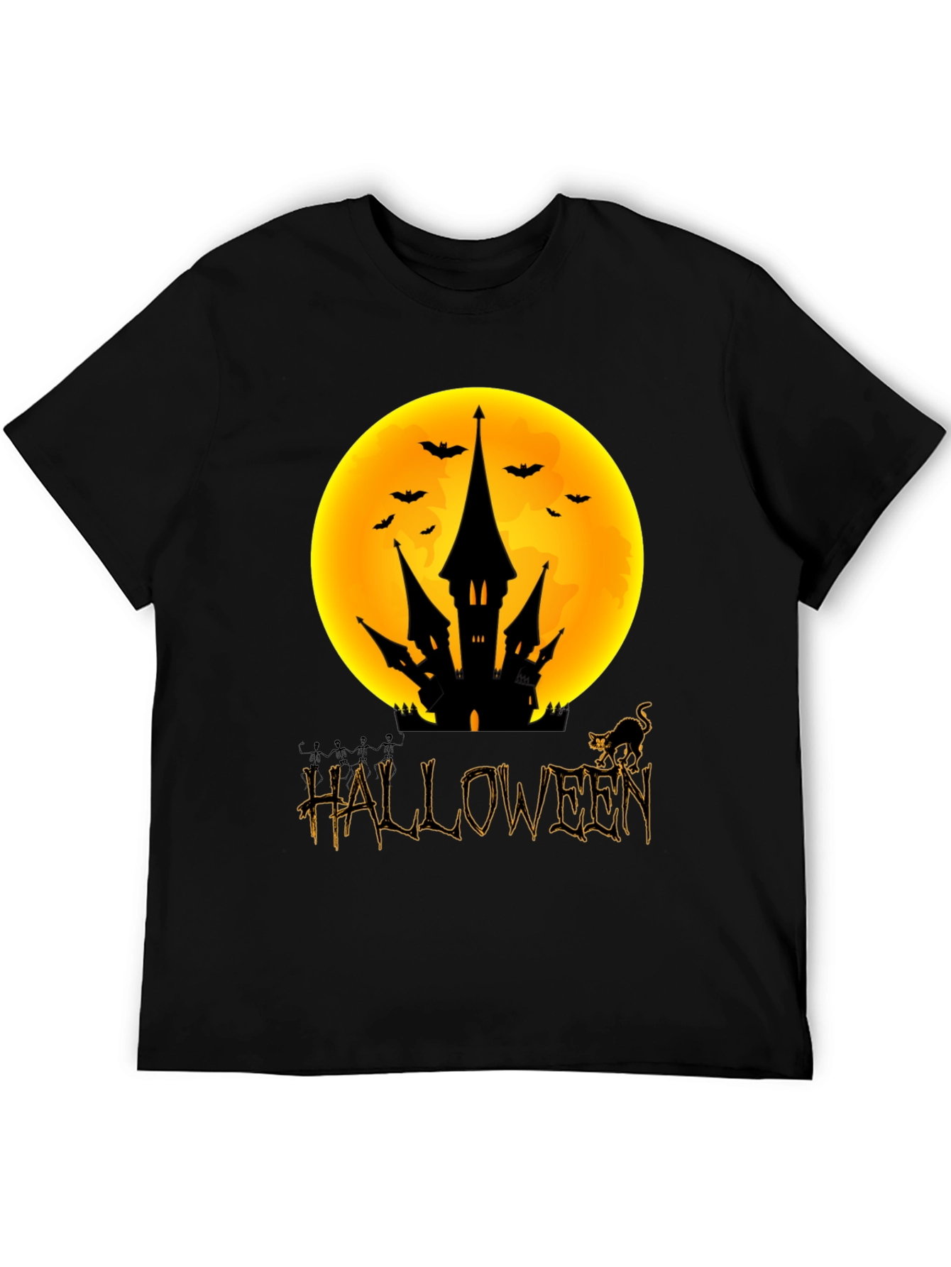 Halloween Castle Moon Graphic Tee
