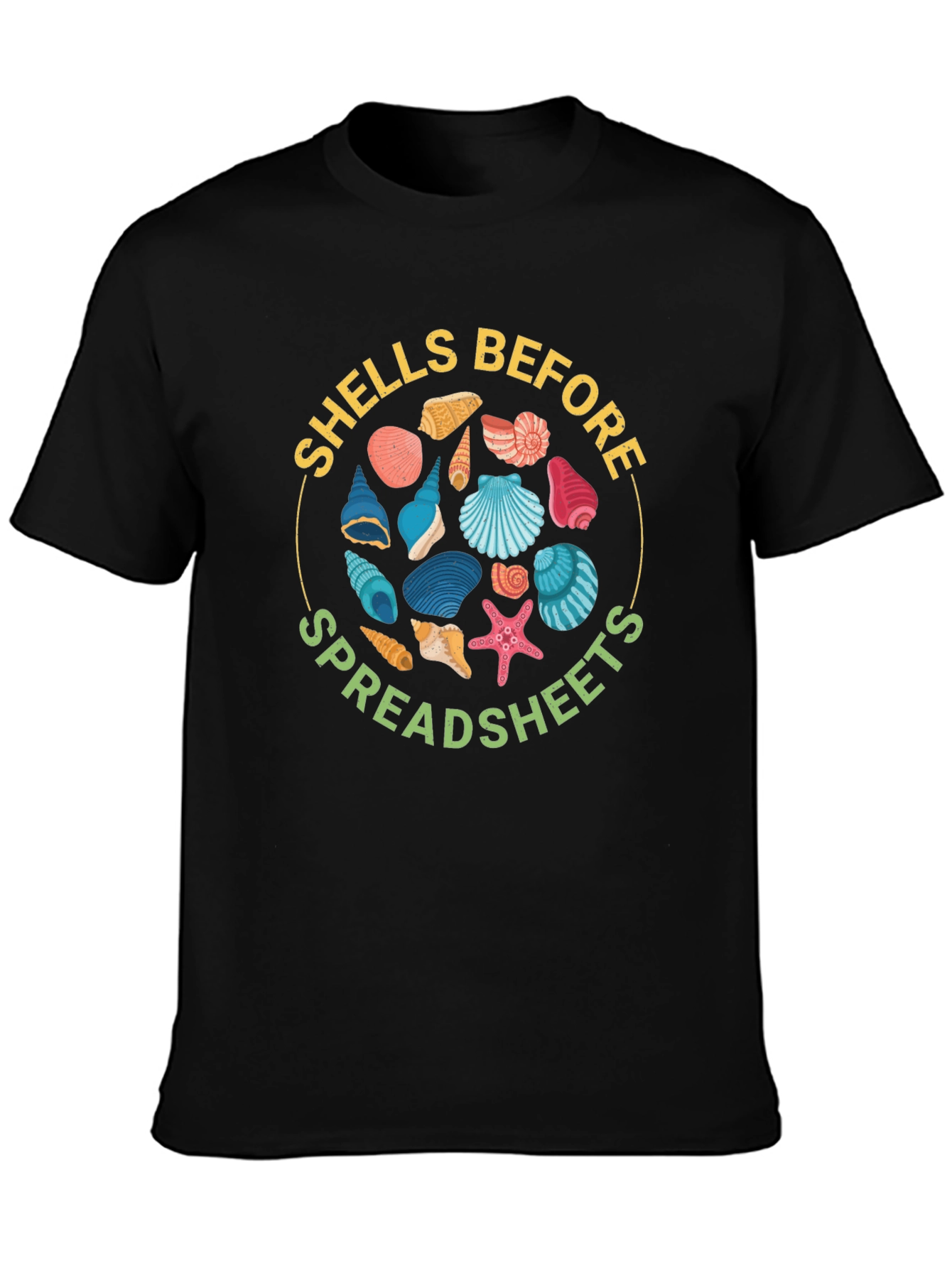 Shells Before Spreadsheets Graphic Tee