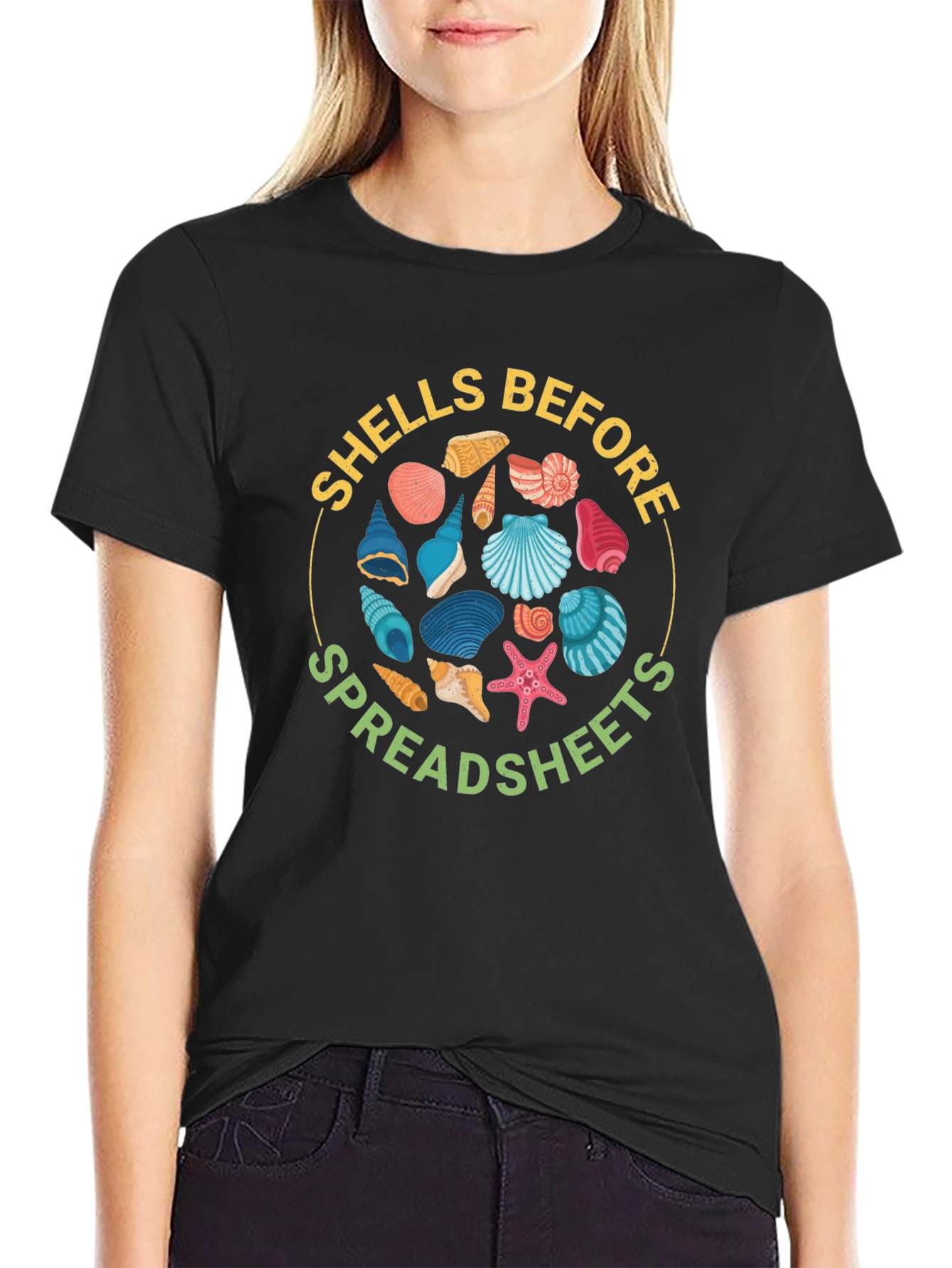 Shells Before Spreadsheets Graphic Tee