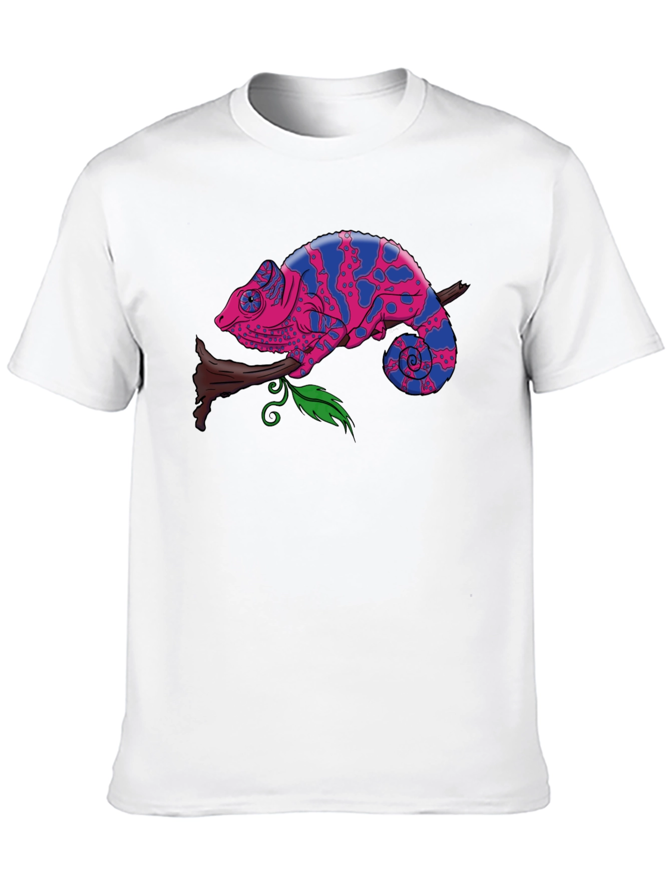 Chameleon Graphic Print Tee - Mens Black T-Shirt