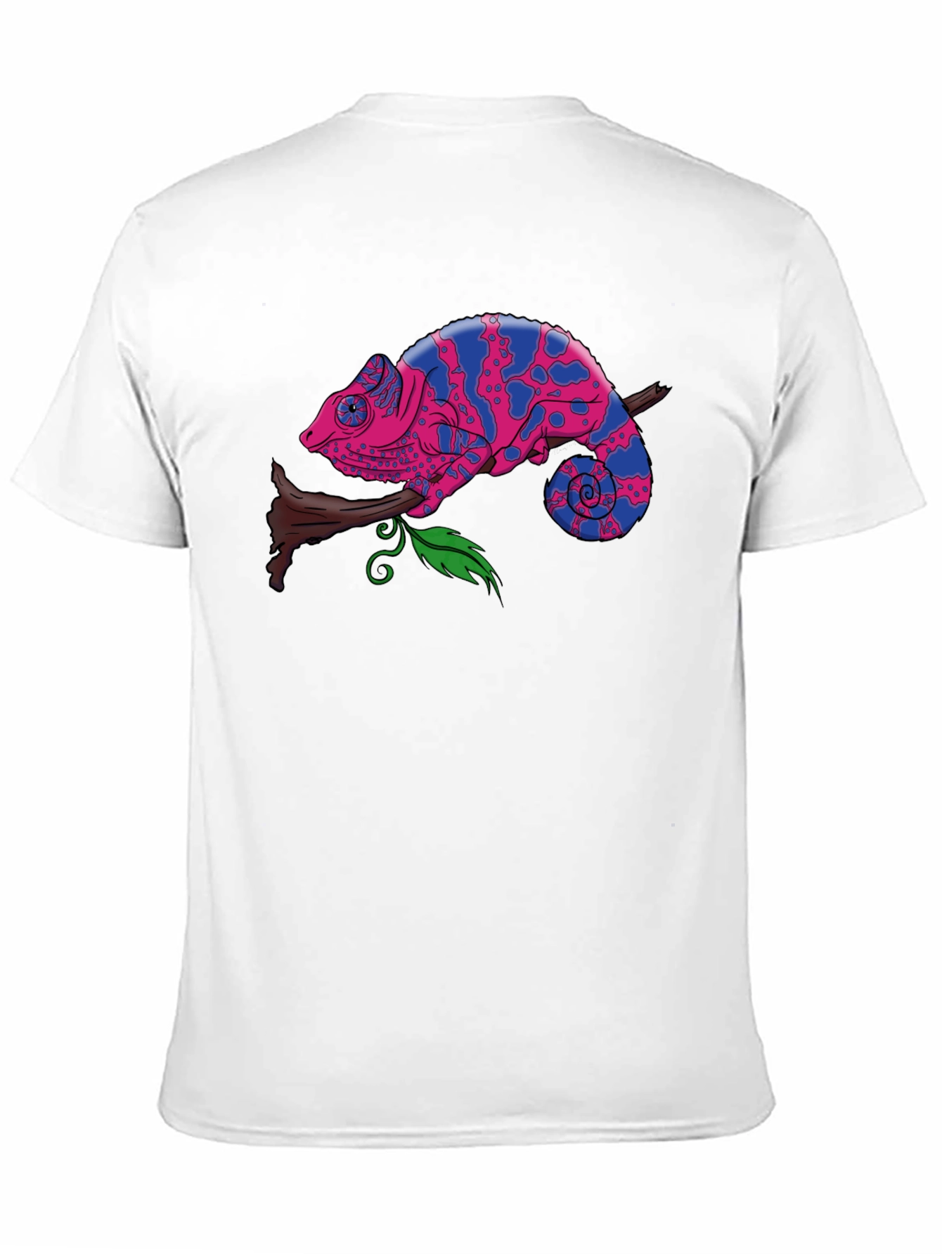 Chameleon Graphic Print Tee - Mens Black T-Shirt