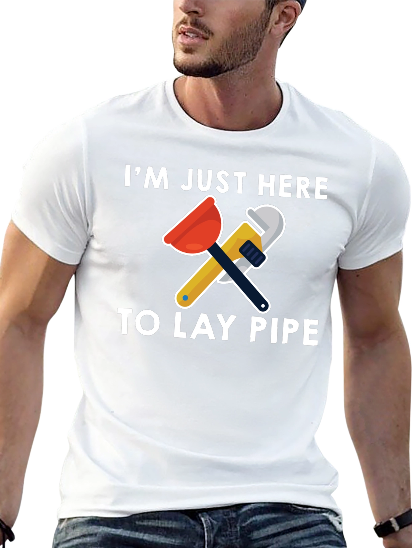 Im Just Here To Lay Pipe T-Shirt