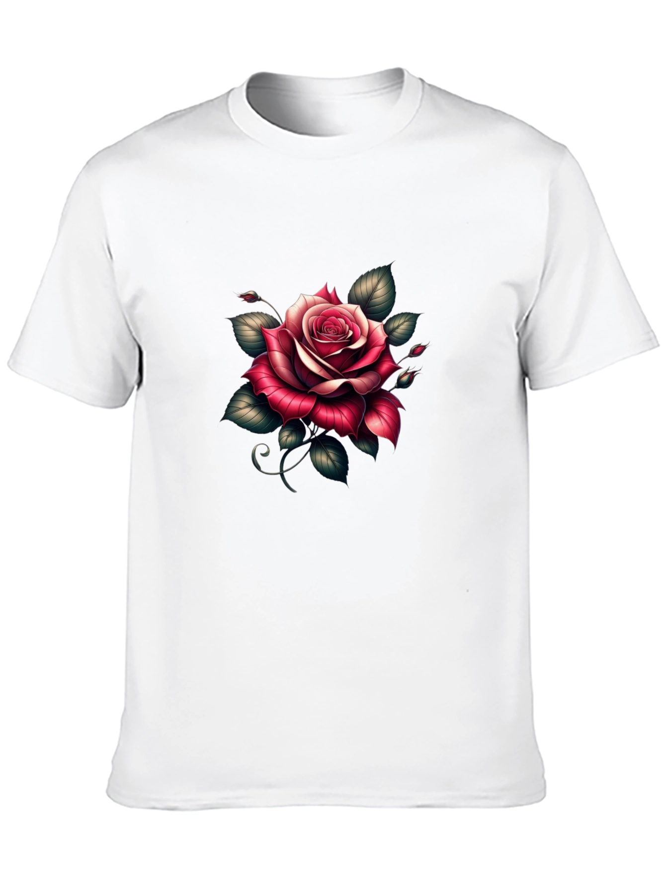 Rose Graphic Black T-Shirt - Floral Tee